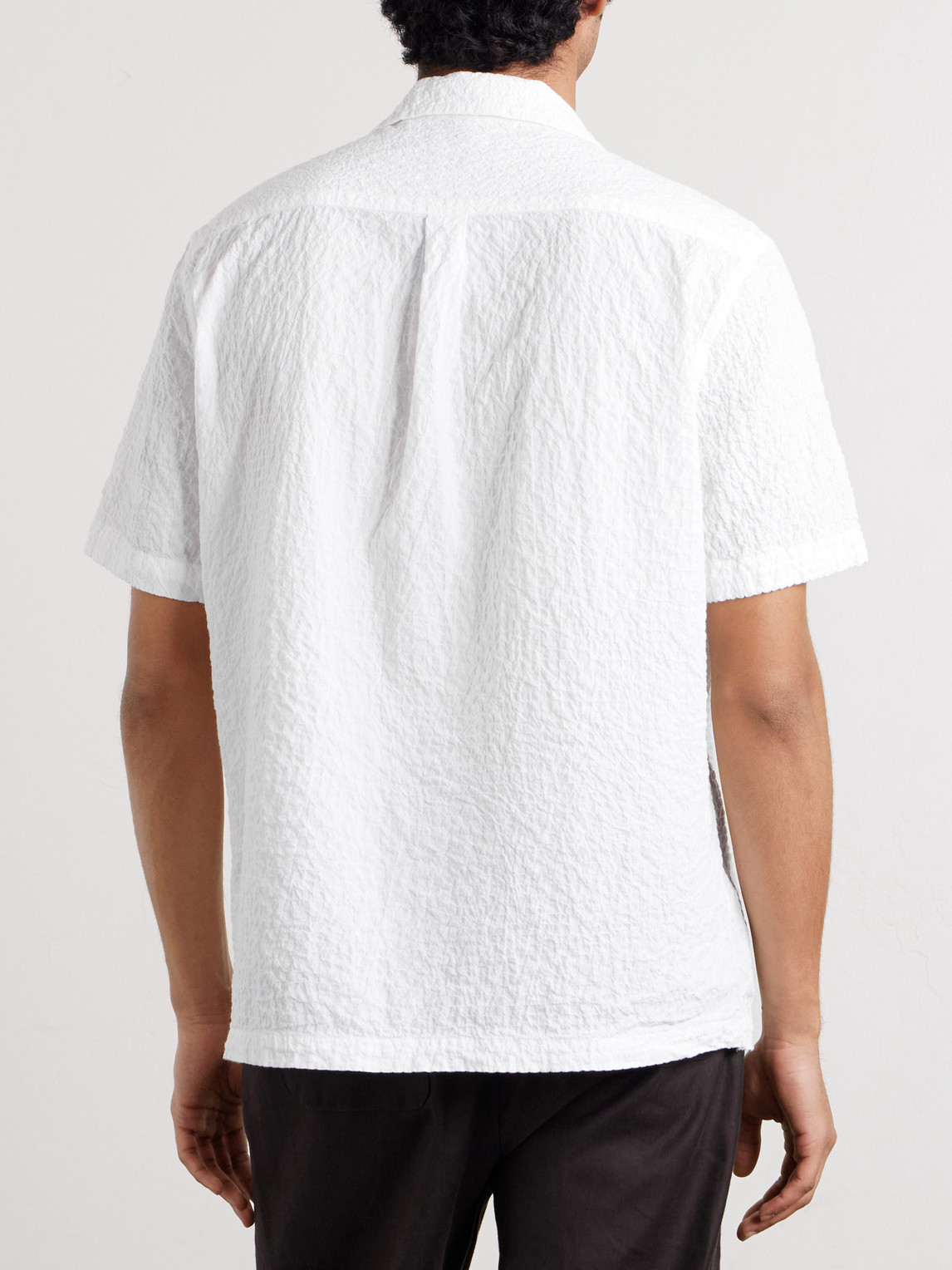  Altea - Hadley Seersucker Cotton Shirt - Men - White - S 
