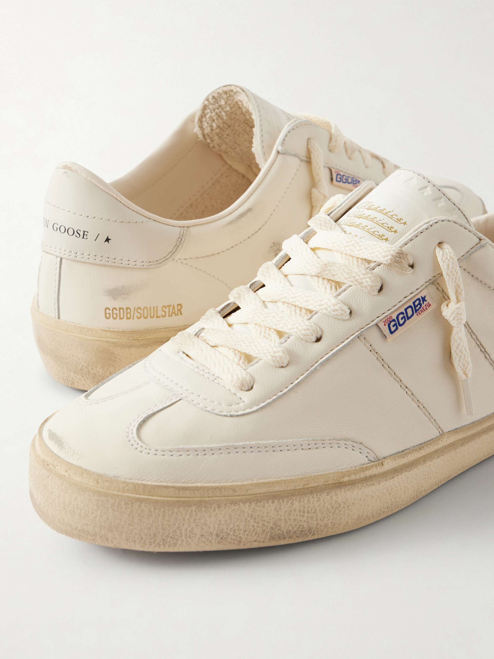 GOLDEN GOOSE Soul-Star Distressed Leather Sneakers for Men | MR PORTER