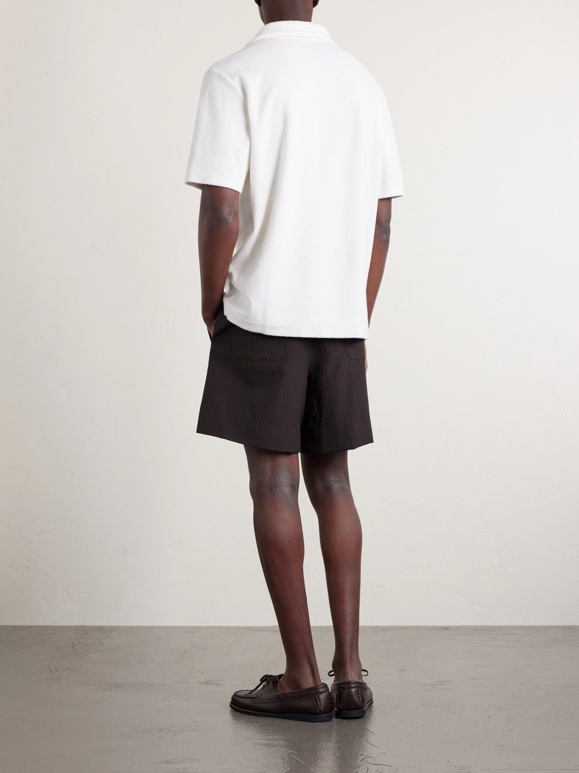 Mr P. - Cotton And Silk-Blend Terry Polo Shirt