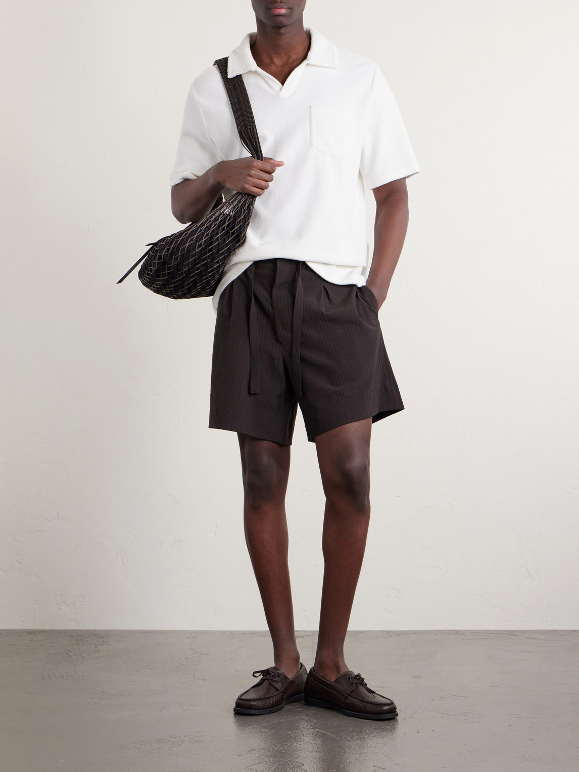 Mr P. - Cotton And Silk-Blend Terry Polo Shirt