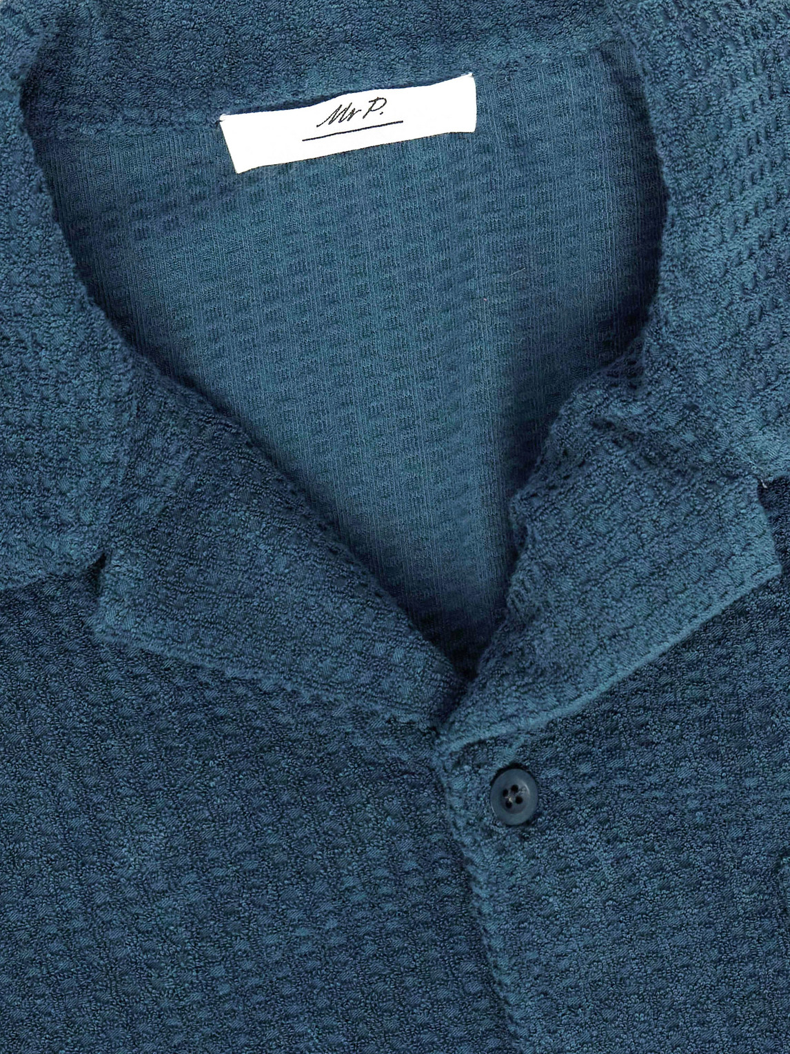Mr P. - Camp-Collar Cotton-Terry Shirt