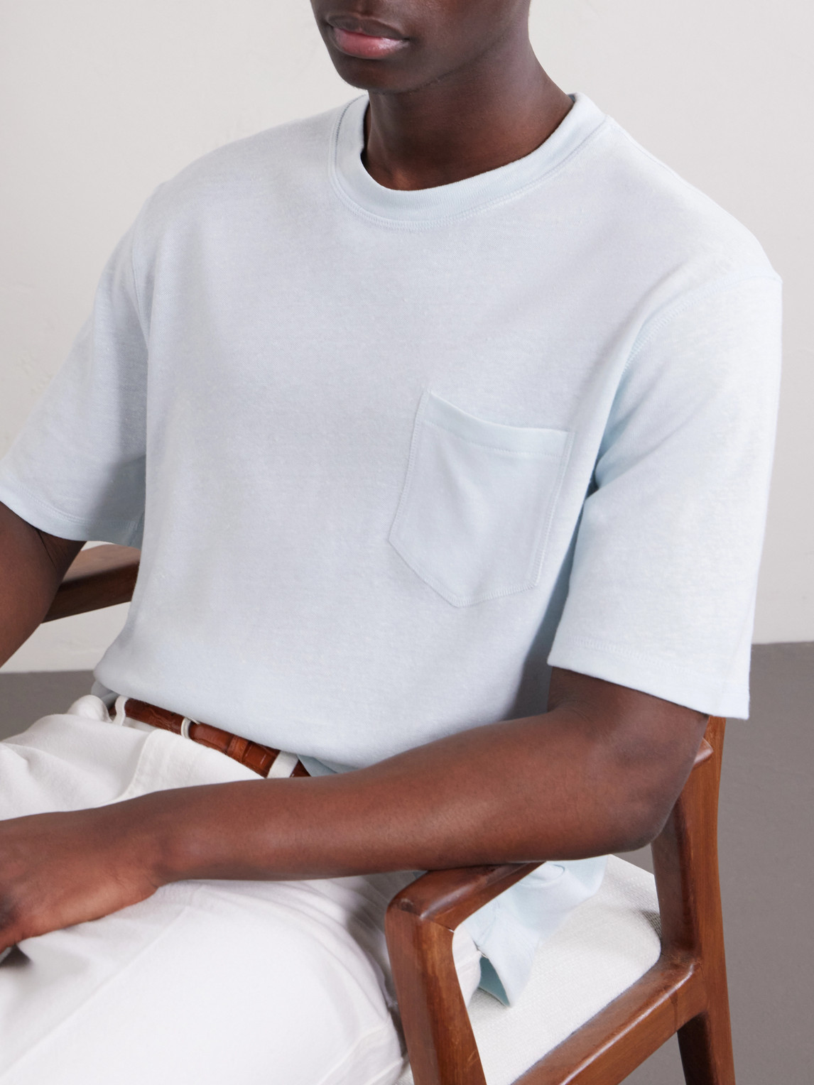 Mr P. - Linen And Organic Cotton-Blend T-Shirt