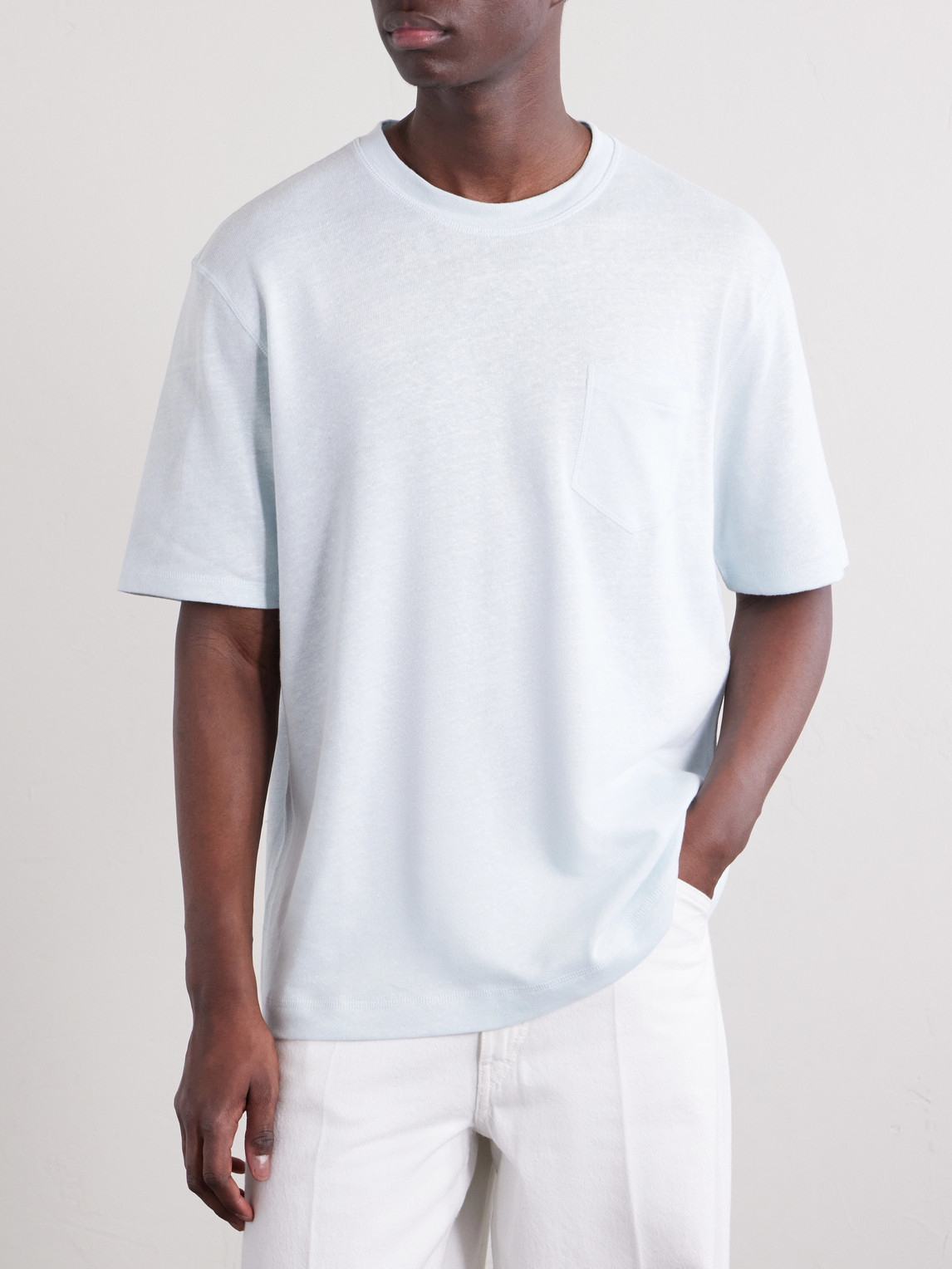 Mr P. - Linen And Organic Cotton-Blend T-Shirt