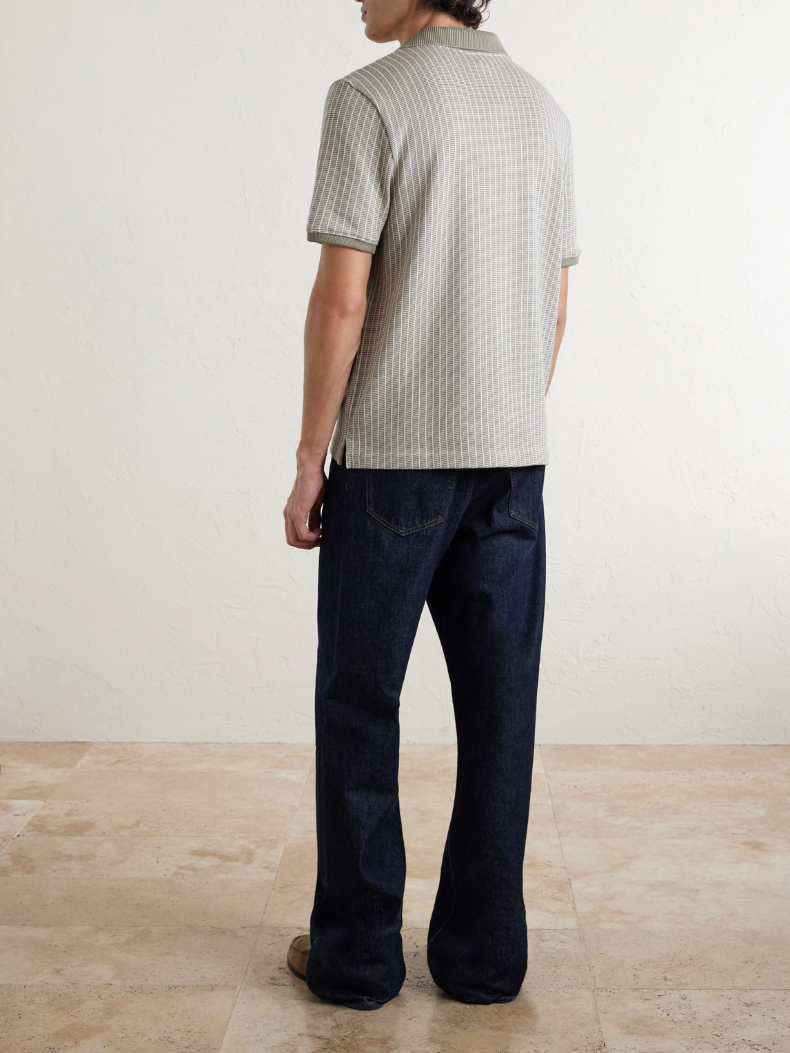 Mr P. - Striped Organic Cotton Polo Shirt