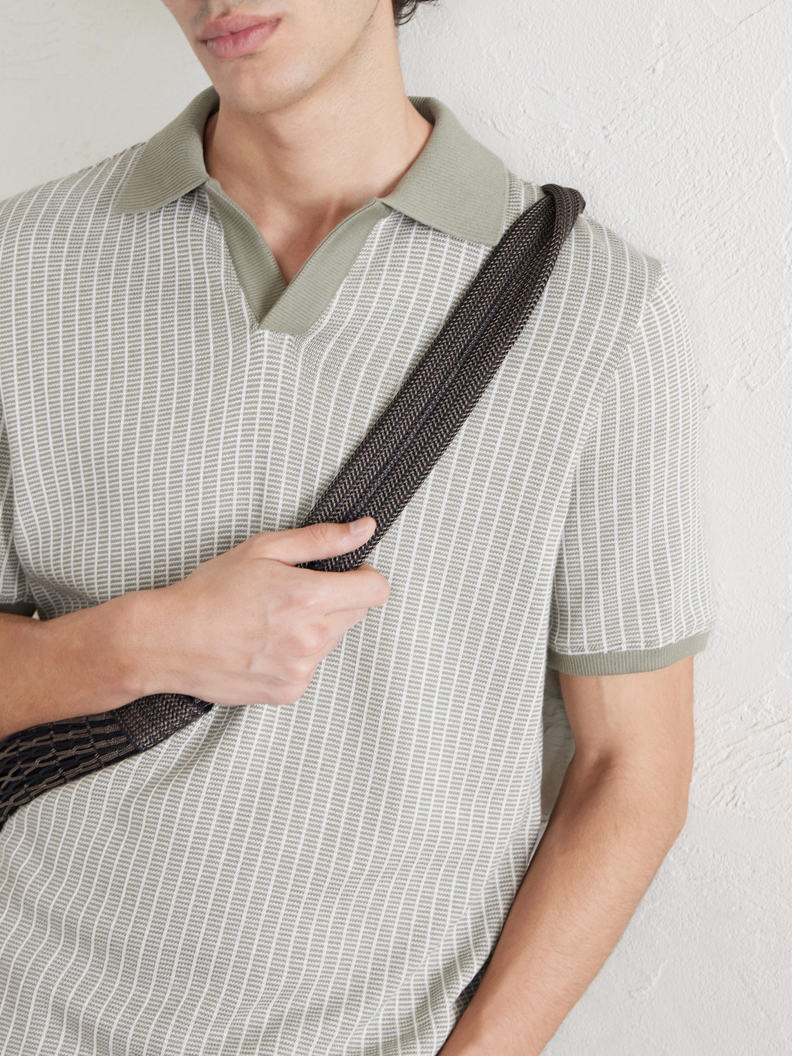 Mr P. - Striped Organic Cotton Polo Shirt