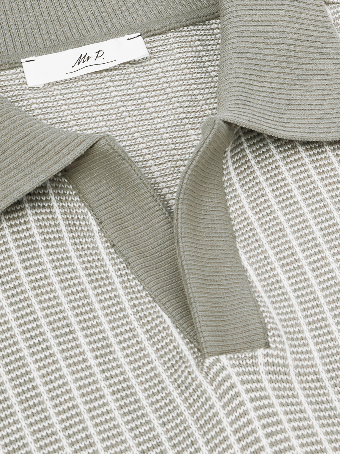 Mr P. - Striped Organic Cotton Polo Shirt