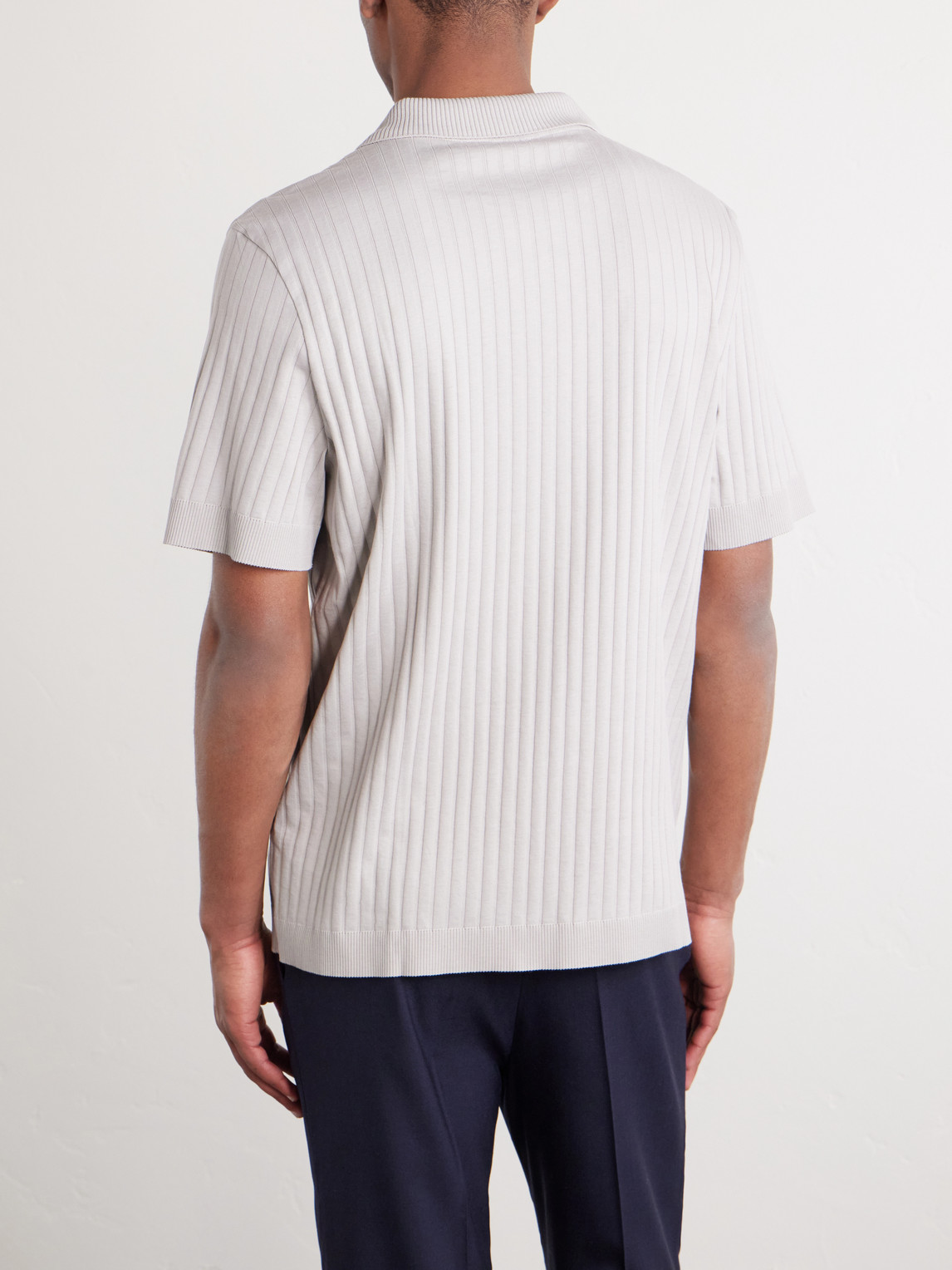 Mr P. - Knitted Cotton Polo Shirt