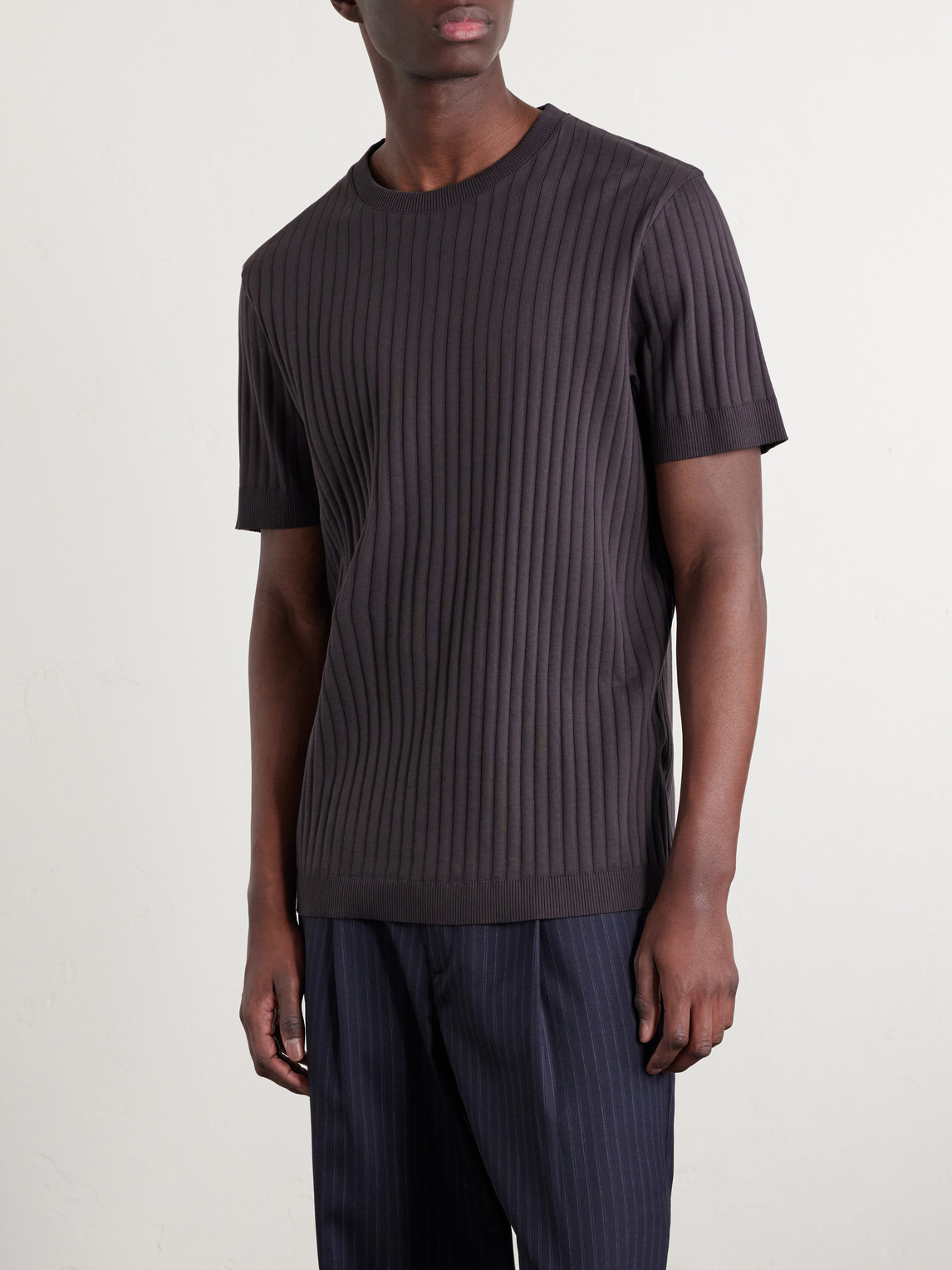 Mr P. - Ribbed Organic Cotton T-Shirt