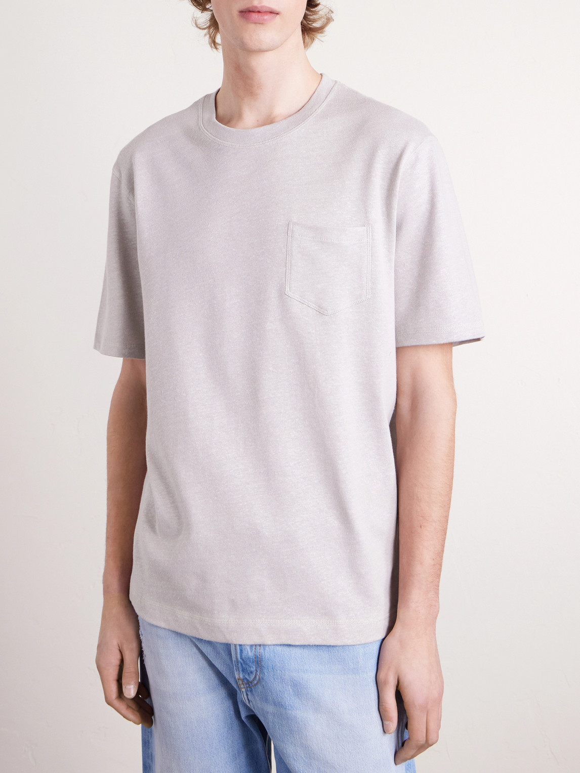 Mr P. - Linen And Organic Cotton-Blend T-Shirt