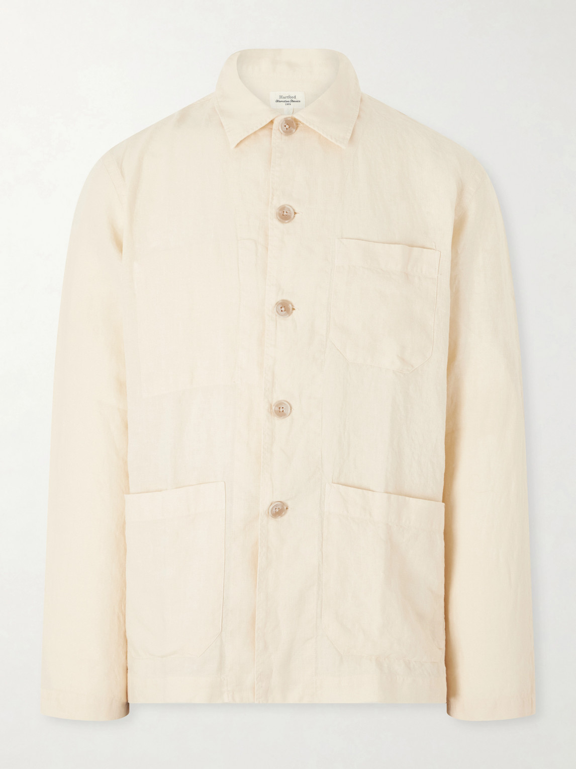 Hartford Perry Linen And Cotton-blend Woven Jacket In Multi