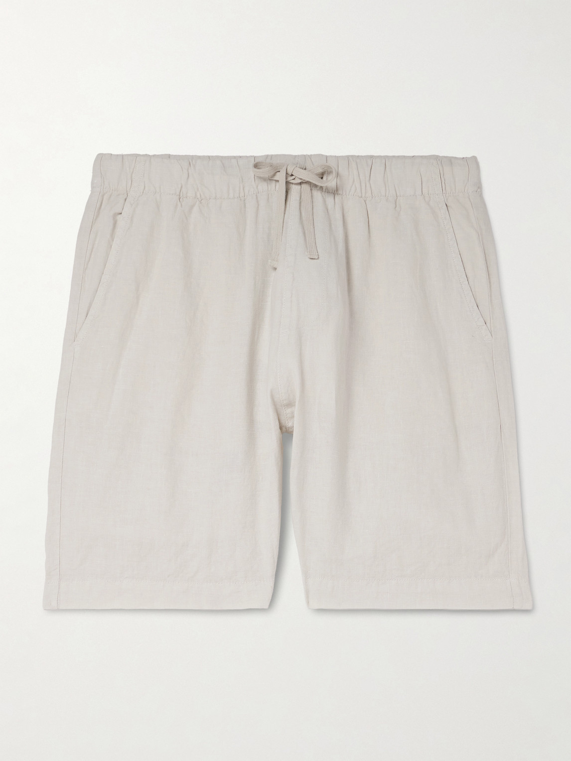 Hartford Joggy Straight-leg Linen Bermuda Shorts In Multi