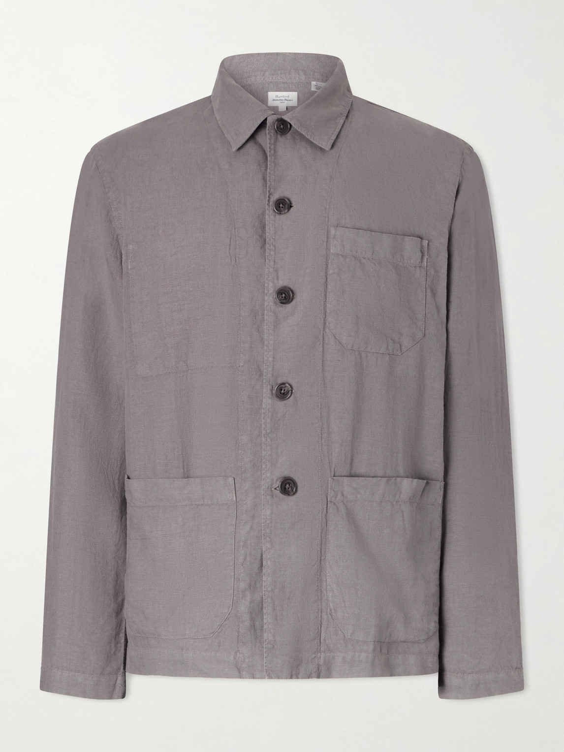 Hartford Perry Linen And Cotton-blend Woven Jacket In Multi