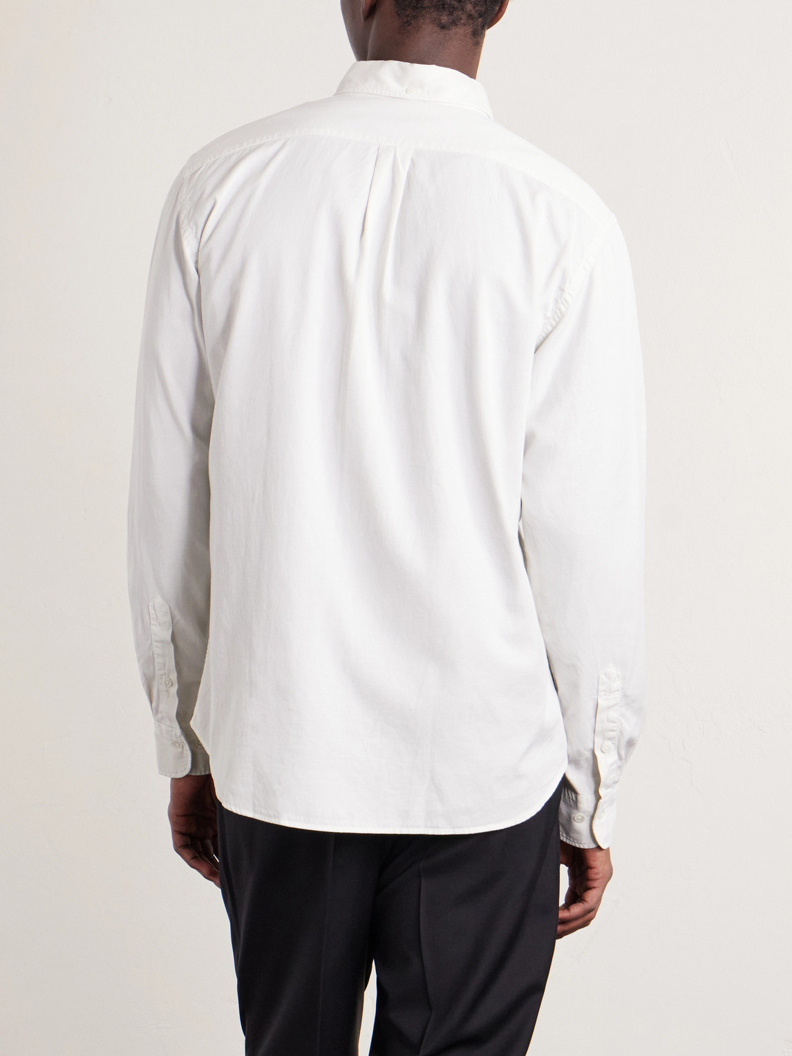  Hartford - Pitt Button-down Collar Tencel™ Lyocell, Cotton And Linen-blend Shirt - Men - Neutrals - S 