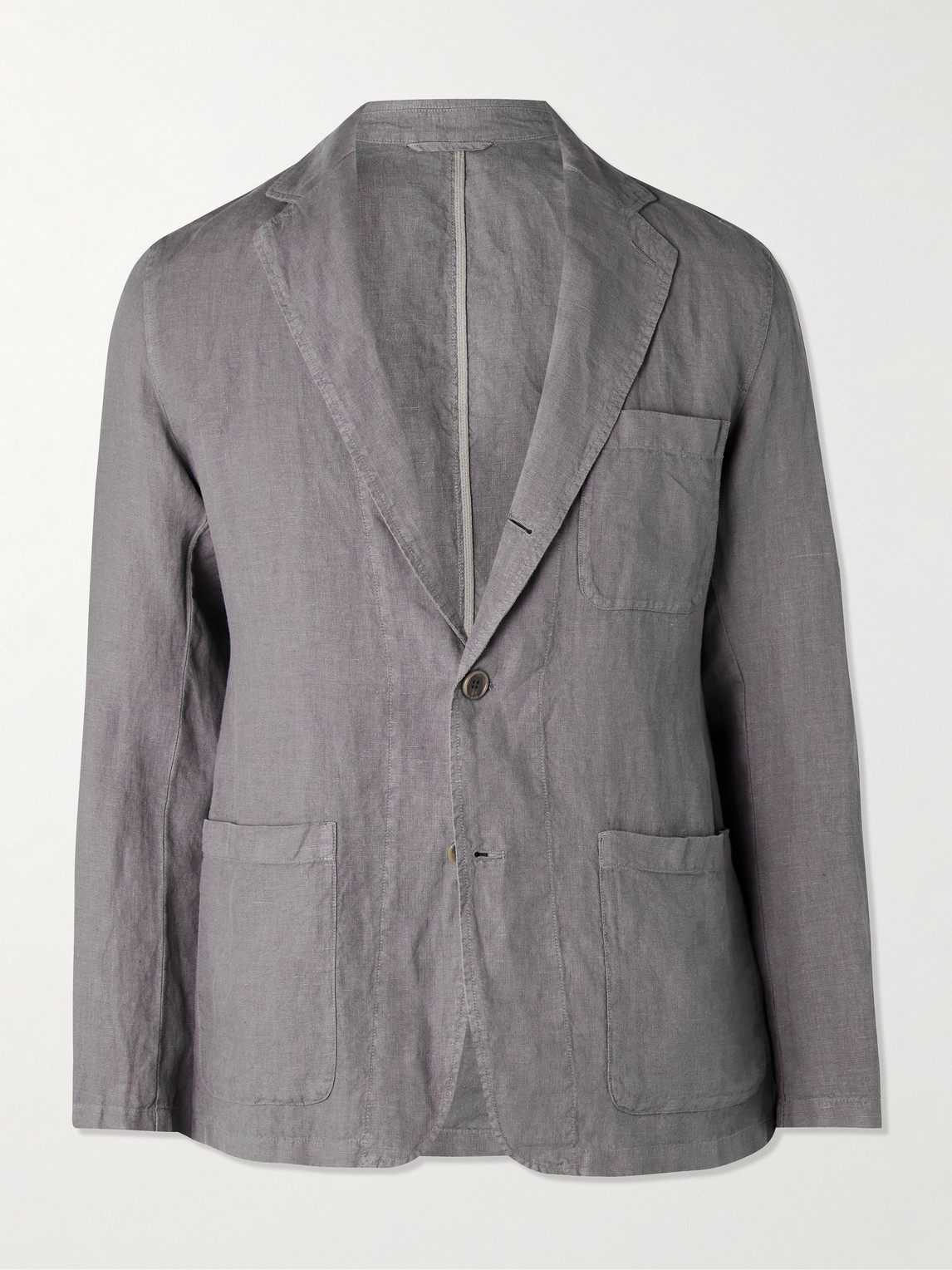 Hartford Jobby Pat Linen Suit Jacket In Gray