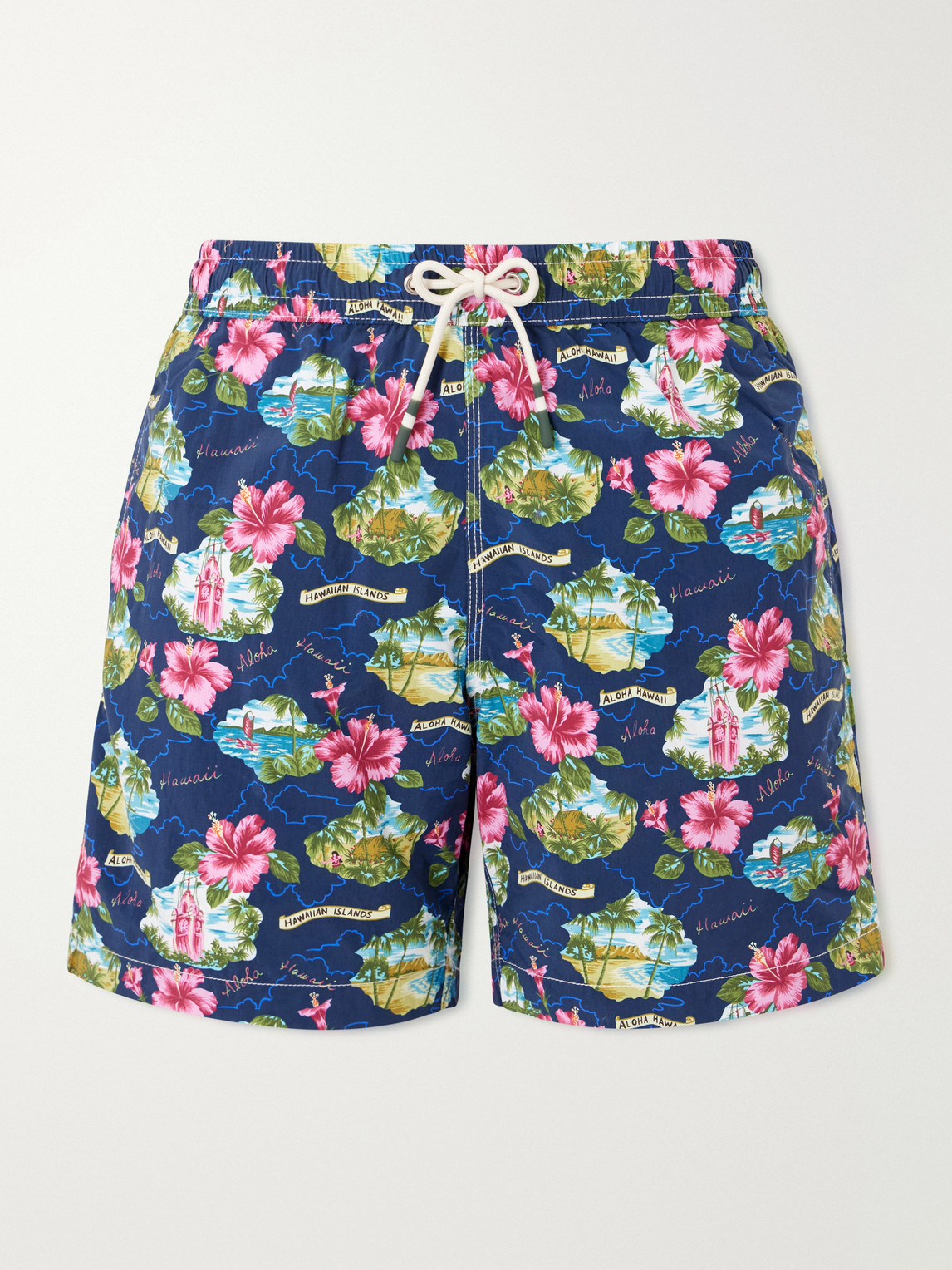 Hartford Straight-Leg Mid-Length Printed Swim Shorts - Men