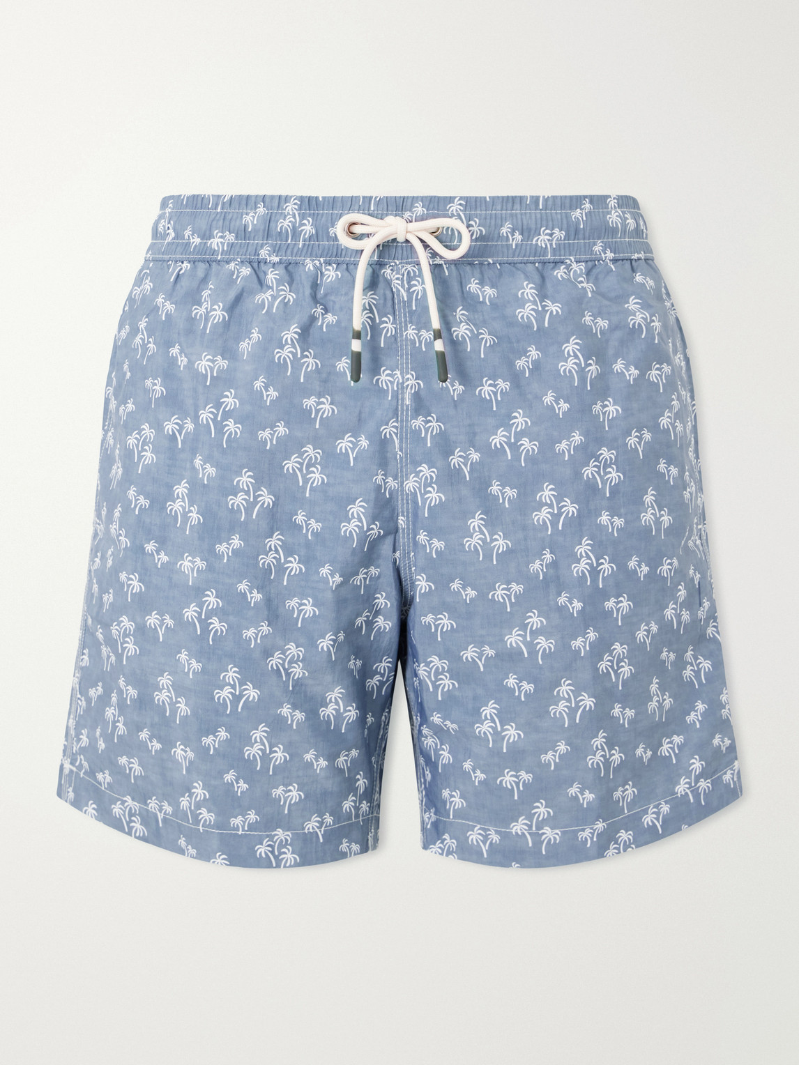 Hartford Straight-leg Printed Swim Shorts In Blue