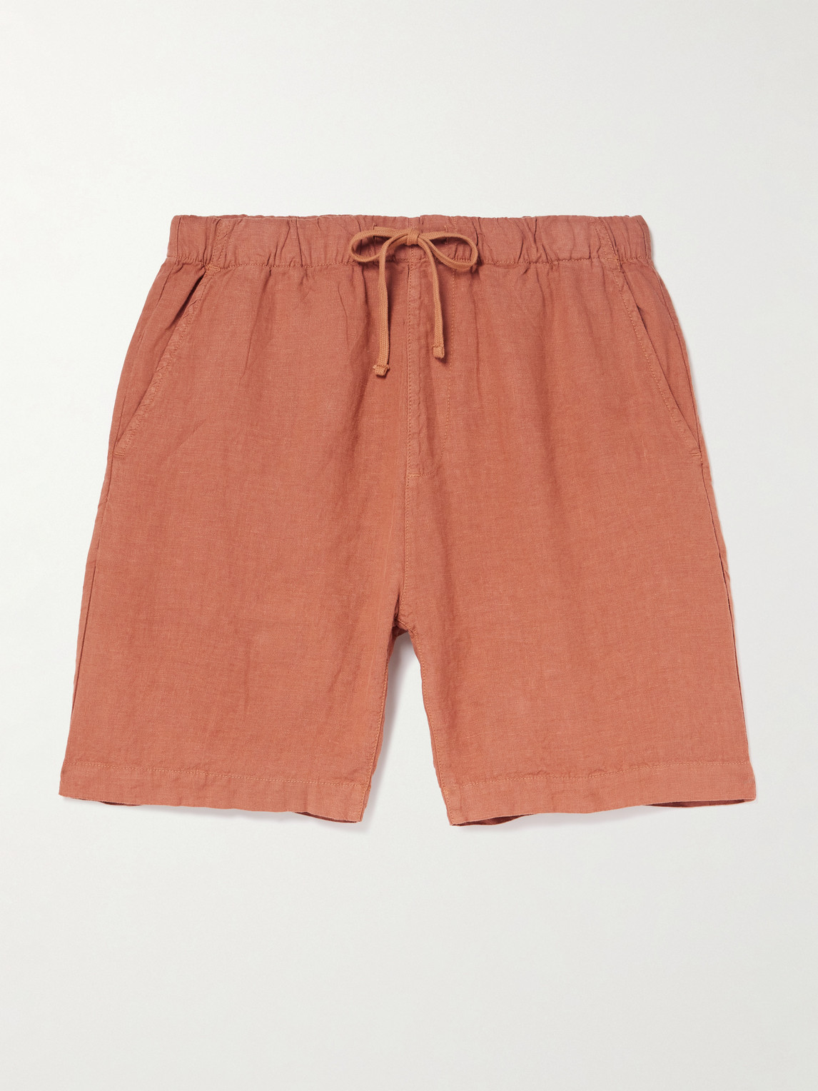 Hartford Joggy Straight-leg Linen Bermuda Shorts In Multi