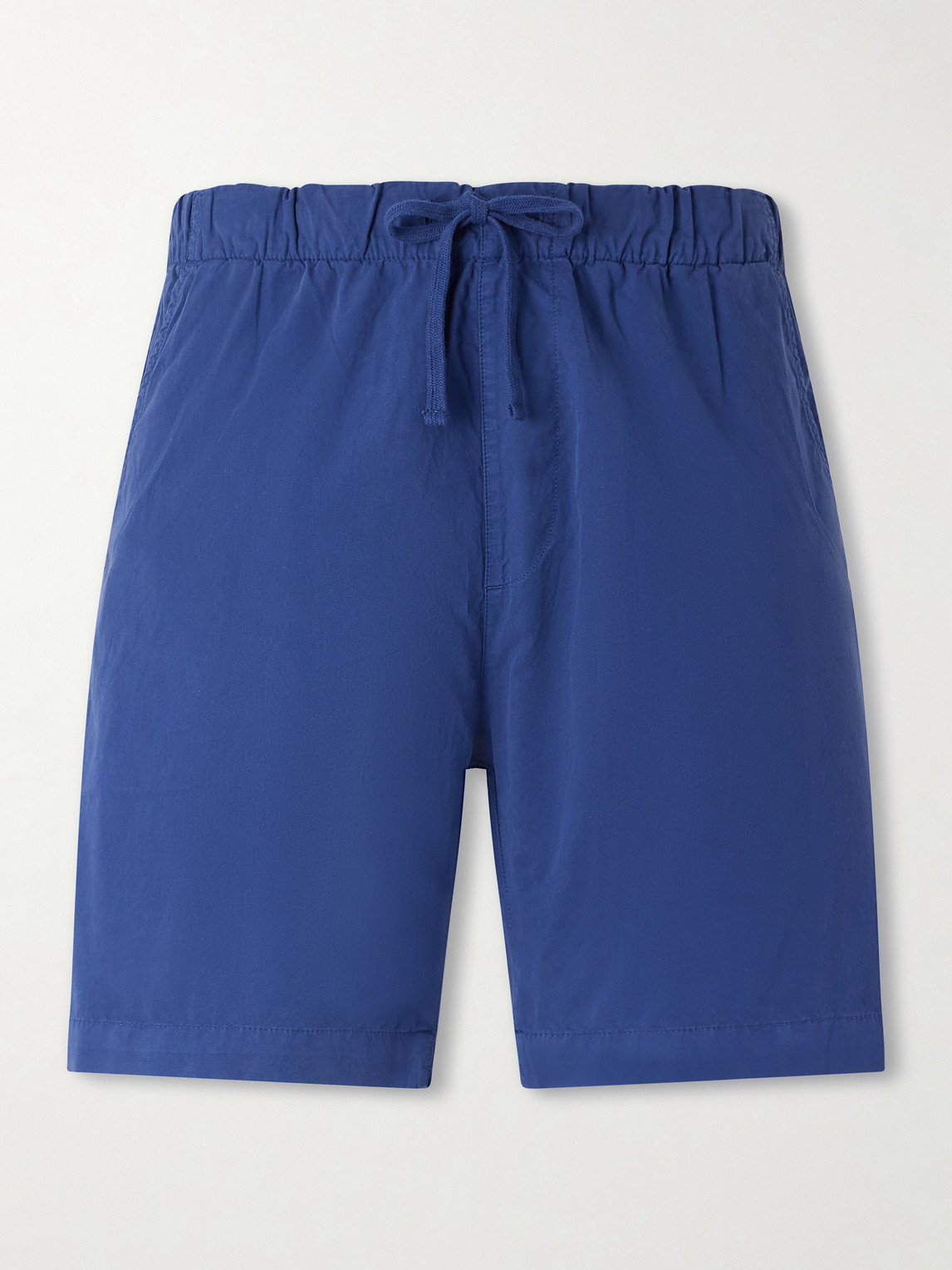 Hartford Joggy Slim-fit Cotton Drawstring Shorts In Blue