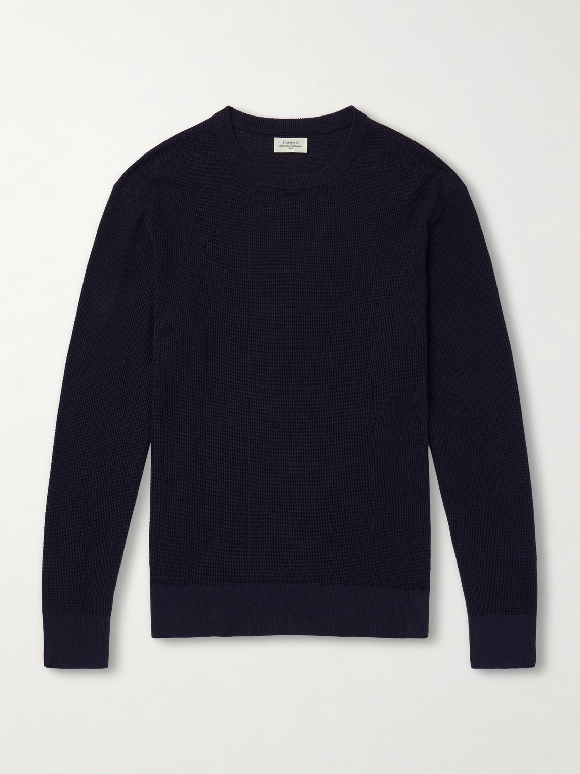 Hartford Cotton-piqué Sweater In Blue
