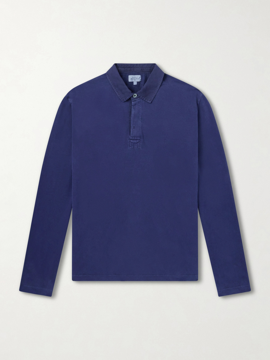 Hartford Cotton-fleece Rugby Shirt In Blue
