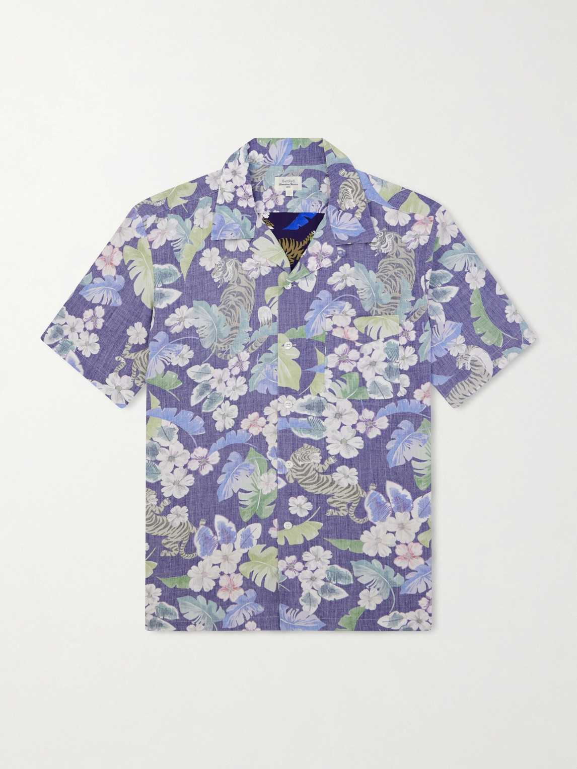 Hartford New Palmito Printed Woven Shirt In Blue