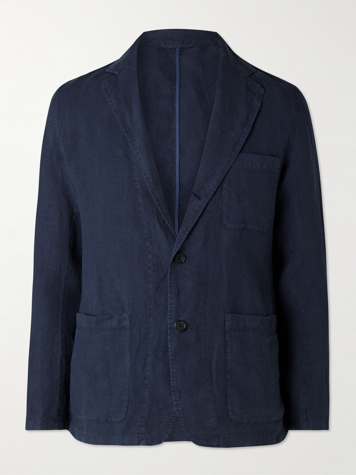 Hartford Jobby Pat Linen Suit Jacket In Blue