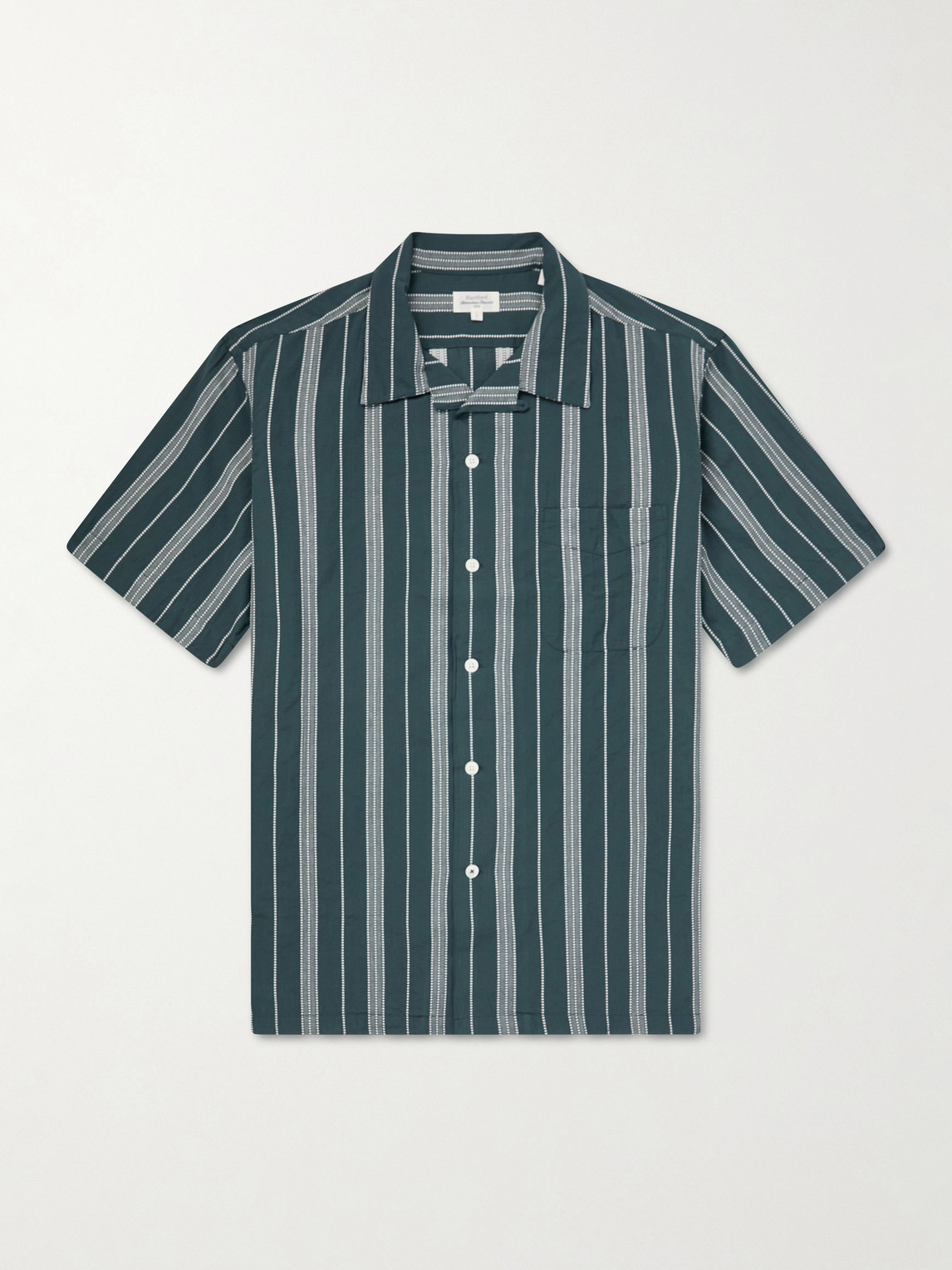 Hartford New Palmito Mc Camp-collar Striped Cotton Shirt In Multi