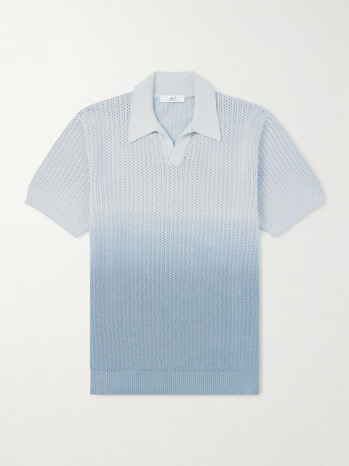 MR P. Open-Collar Knitted Organic Cotton Polo Shirt - Men