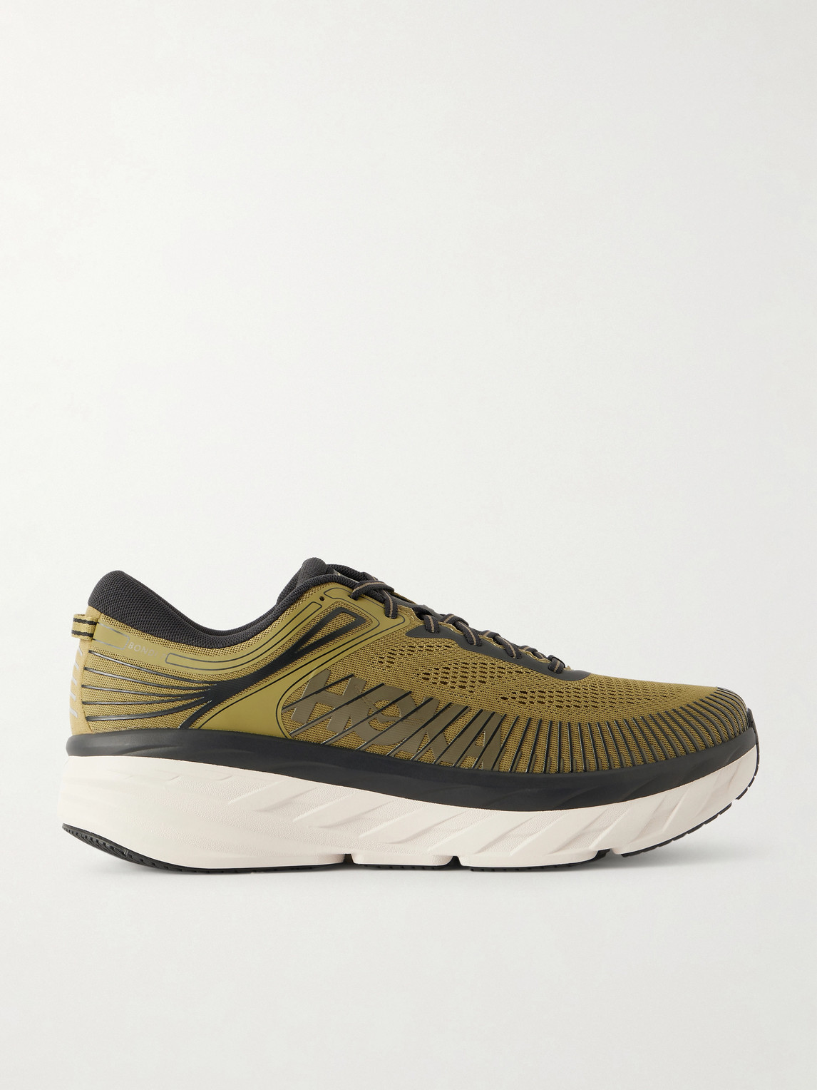 Hoka Bondi 7 Rubber-Trimmed Mesh Running Sneakers US 13