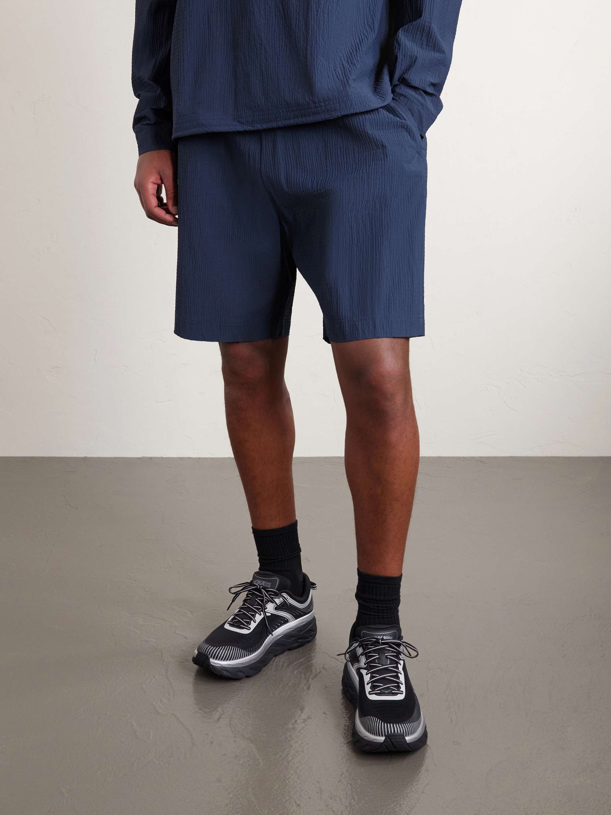 HOKA Bondi 7 Rubber-Trimmed Mesh Running Sneakers