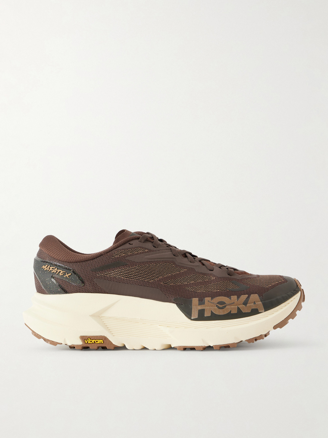 Hoka Mafate X Rubber-Trimmed Mesh Trail Running Sneakers US 10