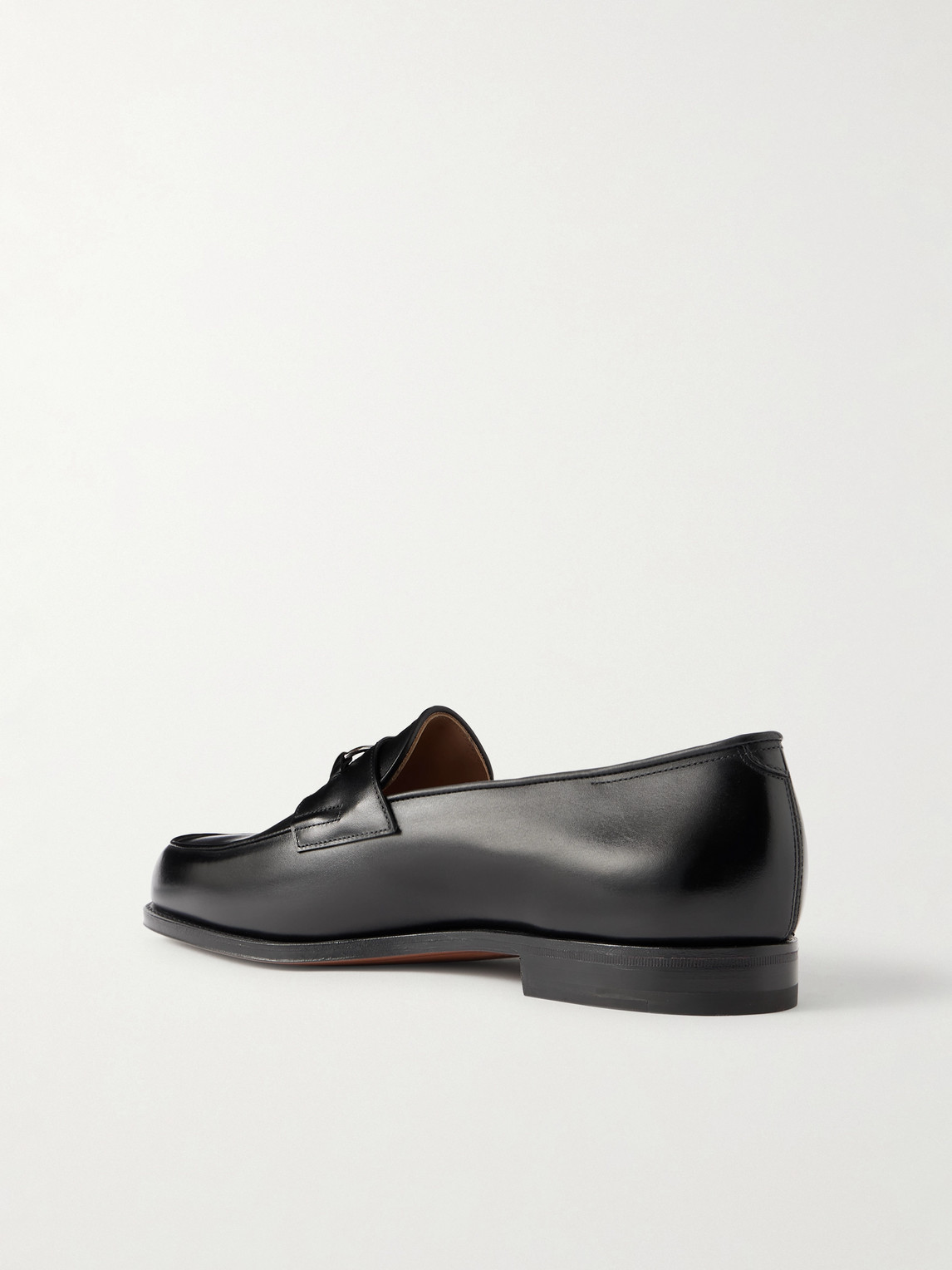 John Lobb Lopez Embellished Leather Penny Loafers In Black