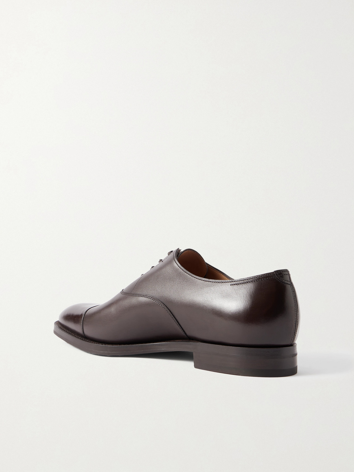John Lobb City Ii Leather Oxford Shoes In Brown