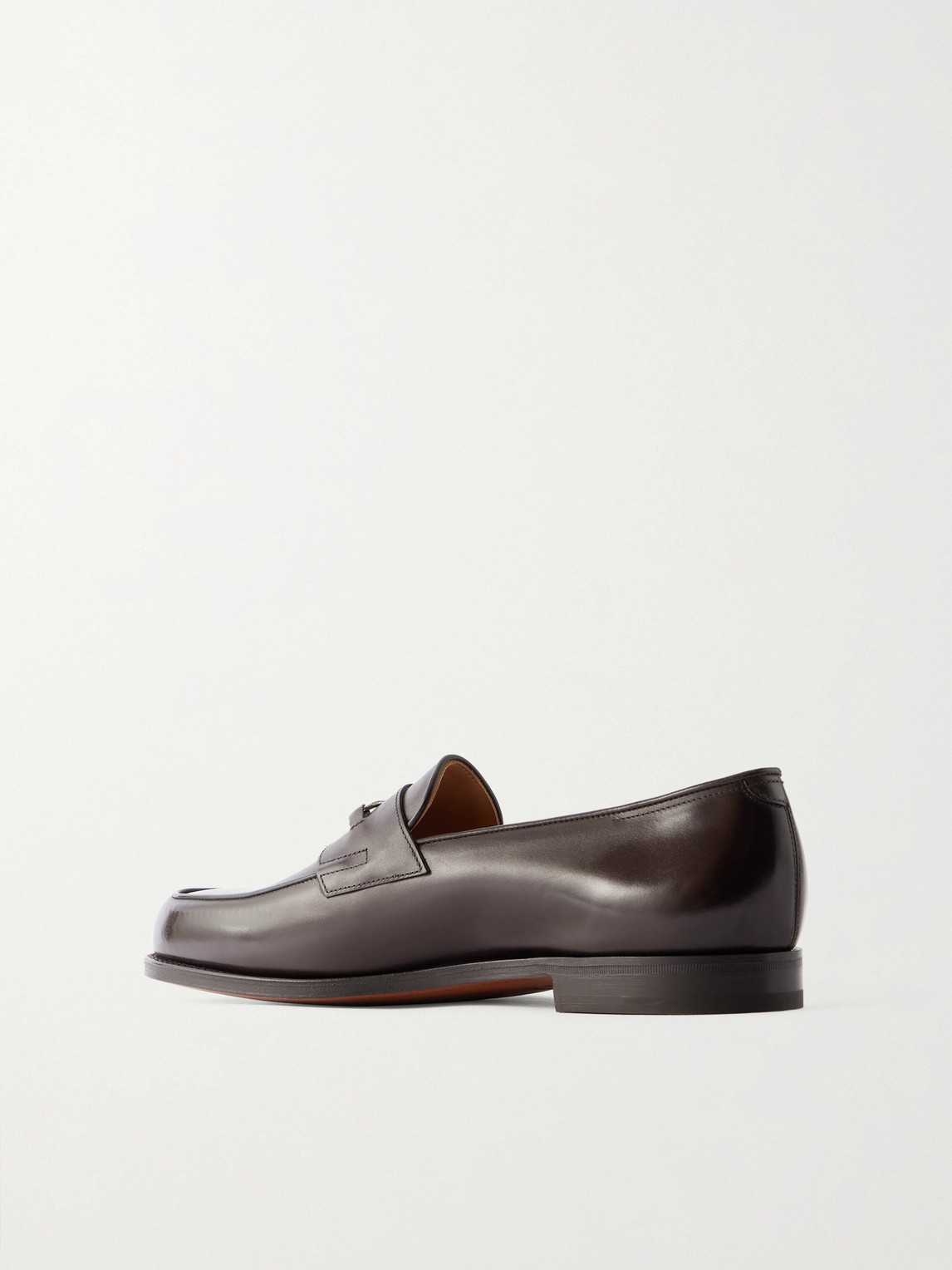 John Lobb Lopez Embellished Leather Loafers In Brown