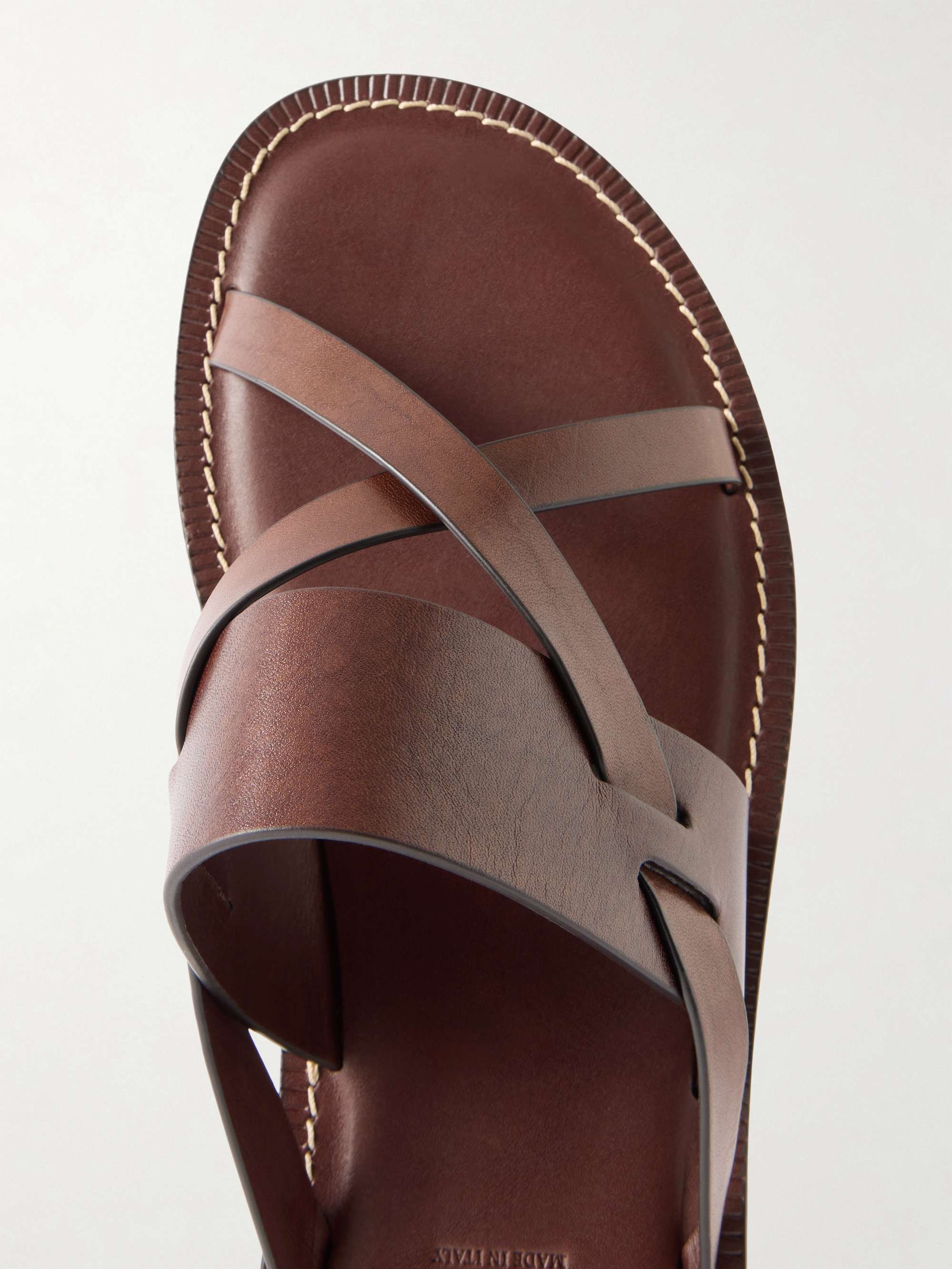 BRUNELLO CUCINELLI Leather Sandals for Men | MR PORTER