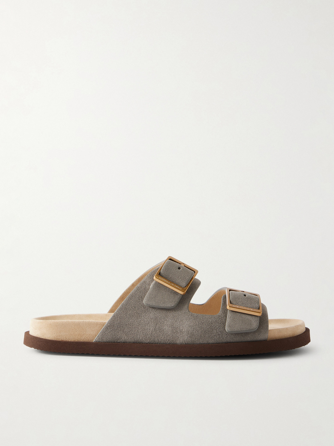 Brunello Cucinelli Buckled Suede Sandals EU 46