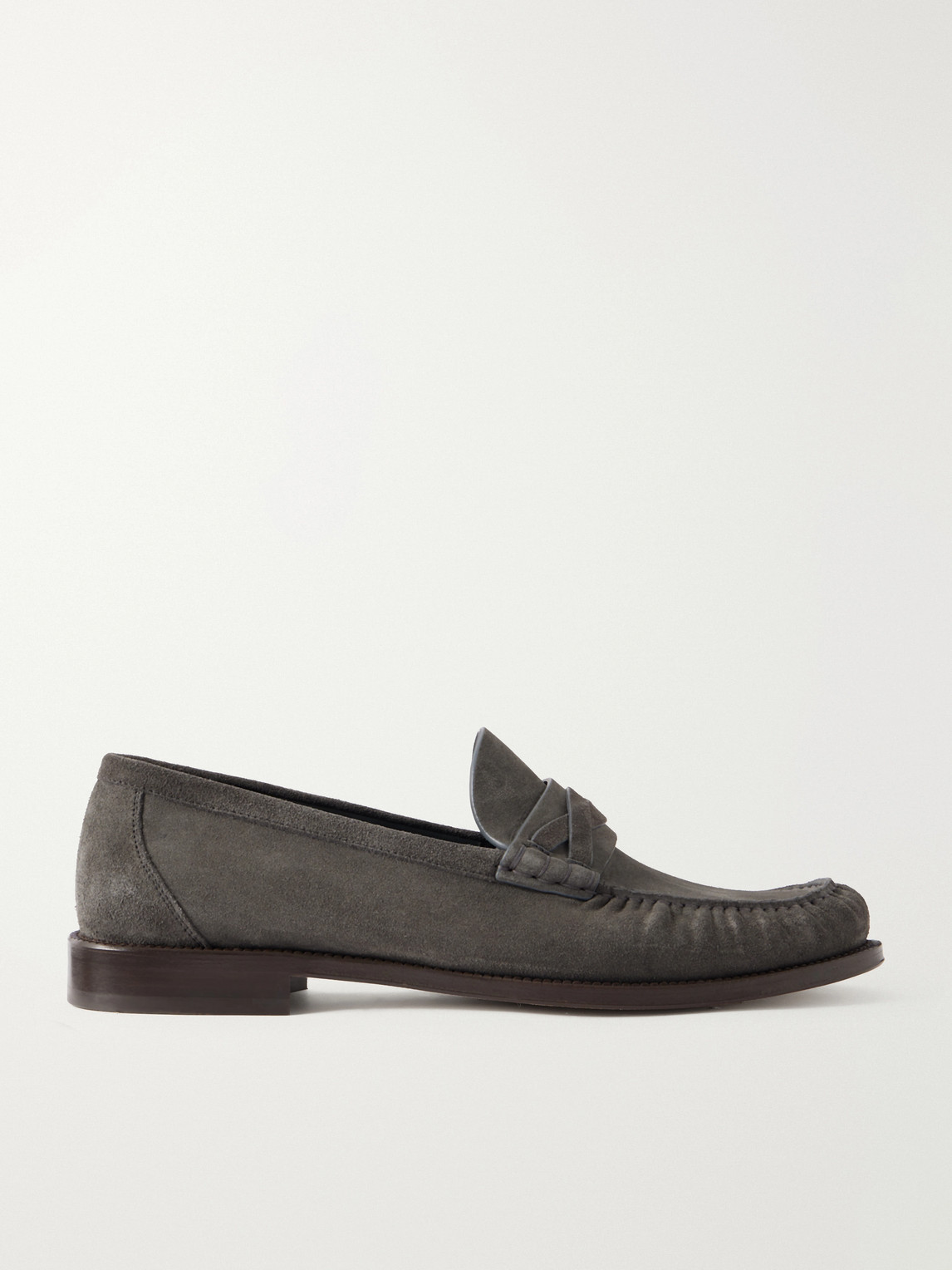 Brunello Cucinelli Flex Suede Penny Loafers EU 43.5