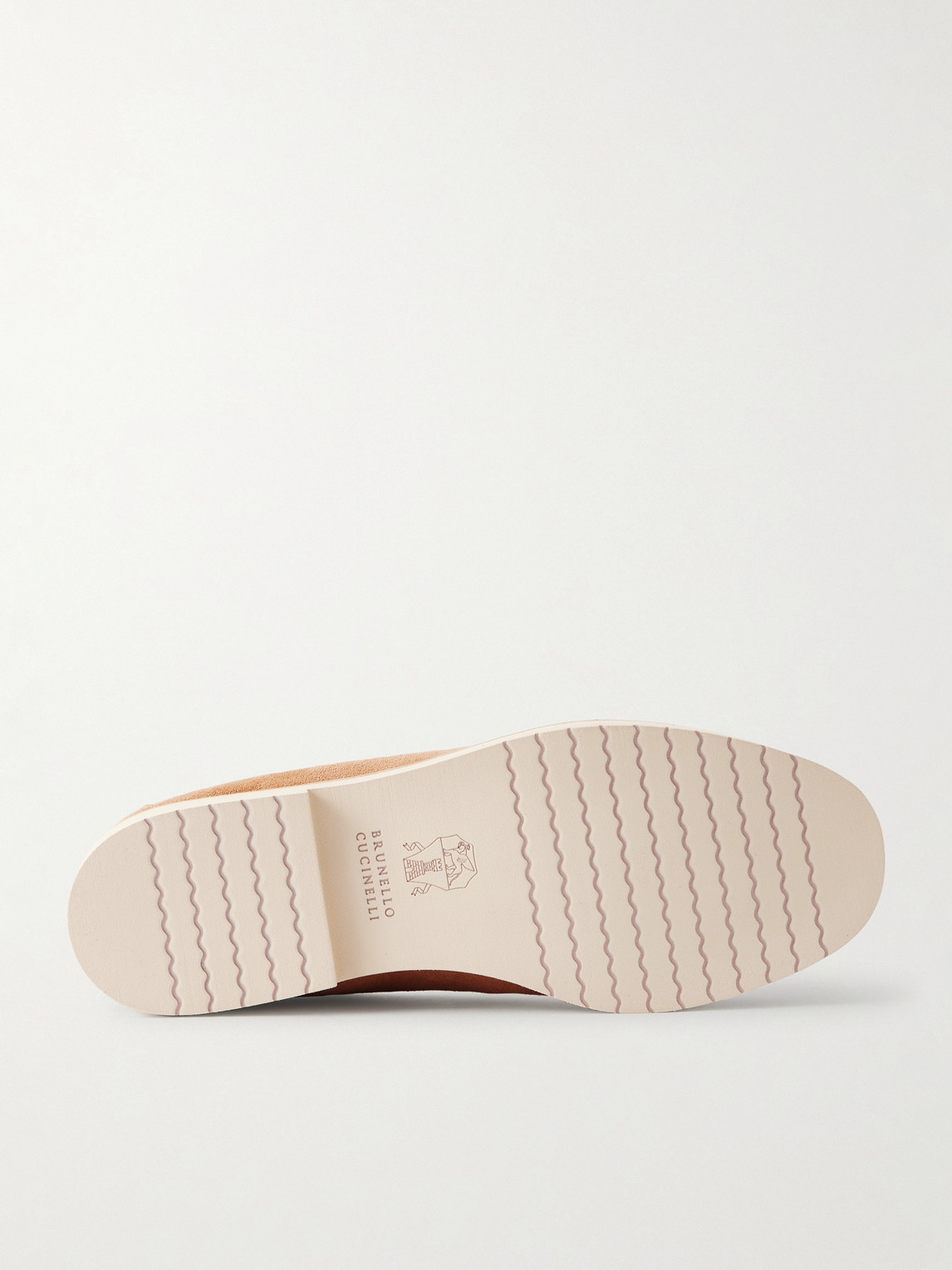 Brunello Cucinelli Suede Penny Loafers In Brown