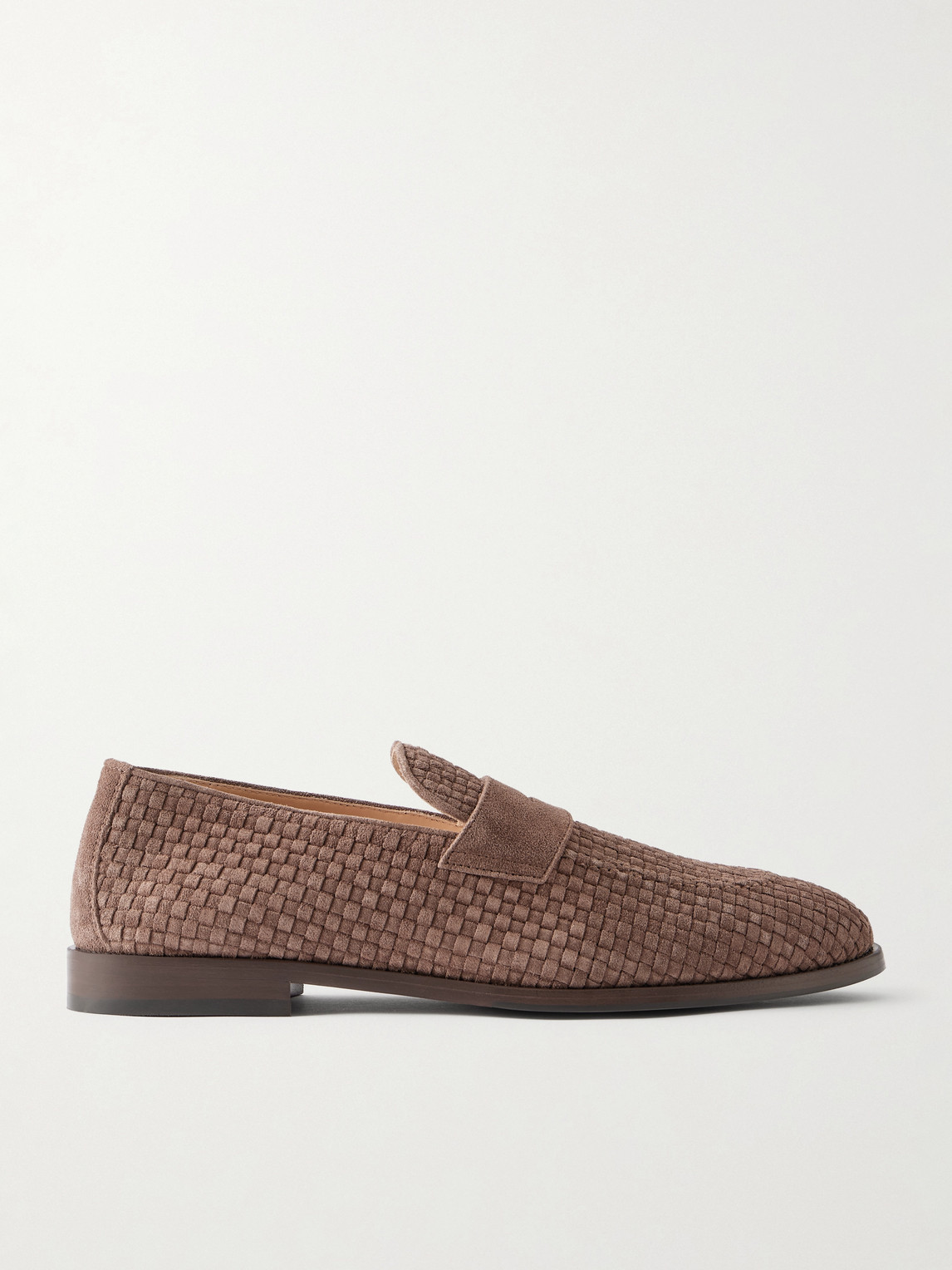 Brunello Cucinelli Woven Suede Penny Loafers - Men