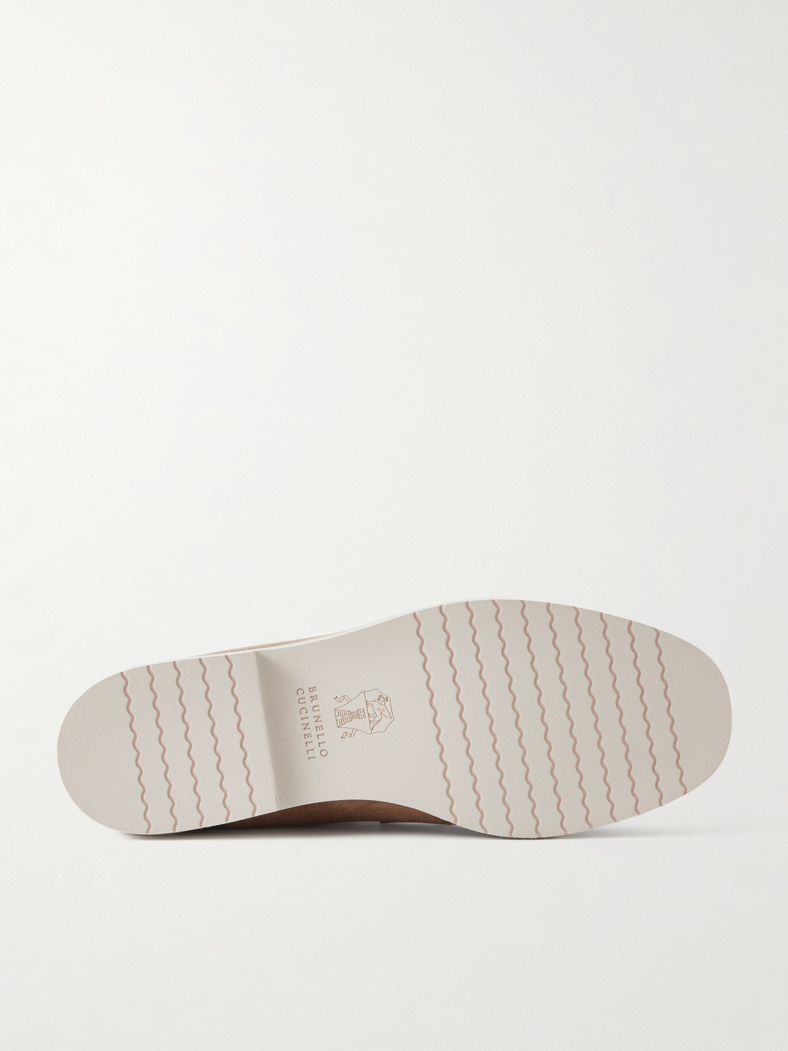 Brunello Cucinelli Suede Penny Loafers In Brown