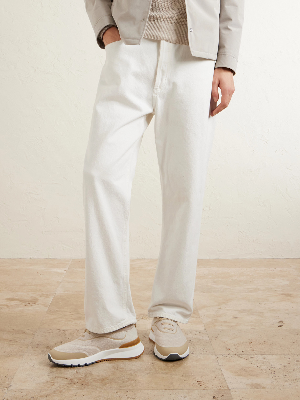 Brunello Cucinelli Stretch-Knit Sneakers EU 42