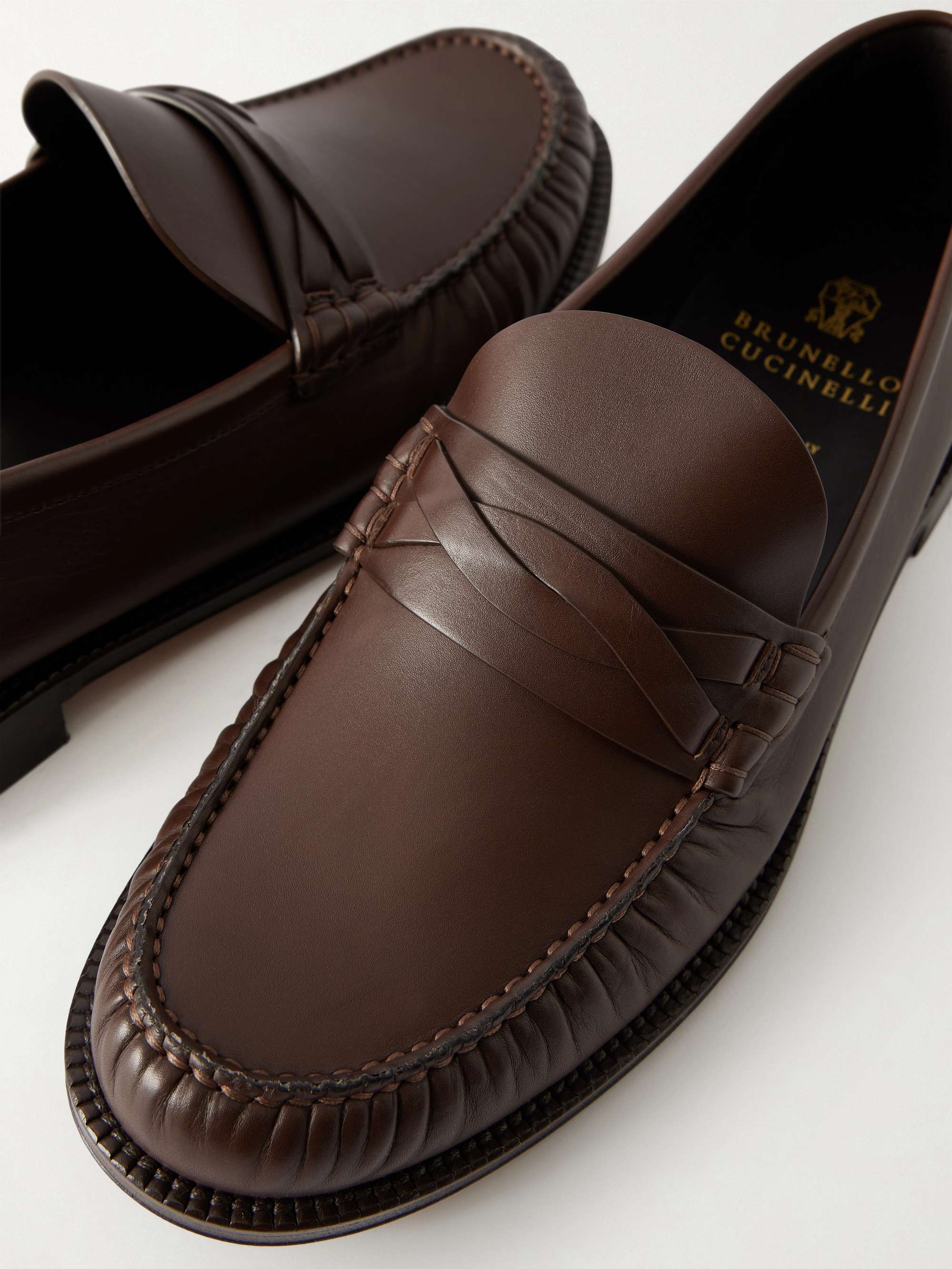 BRUNELLO CUCINELLI Leather Loafers for Men | MR PORTER