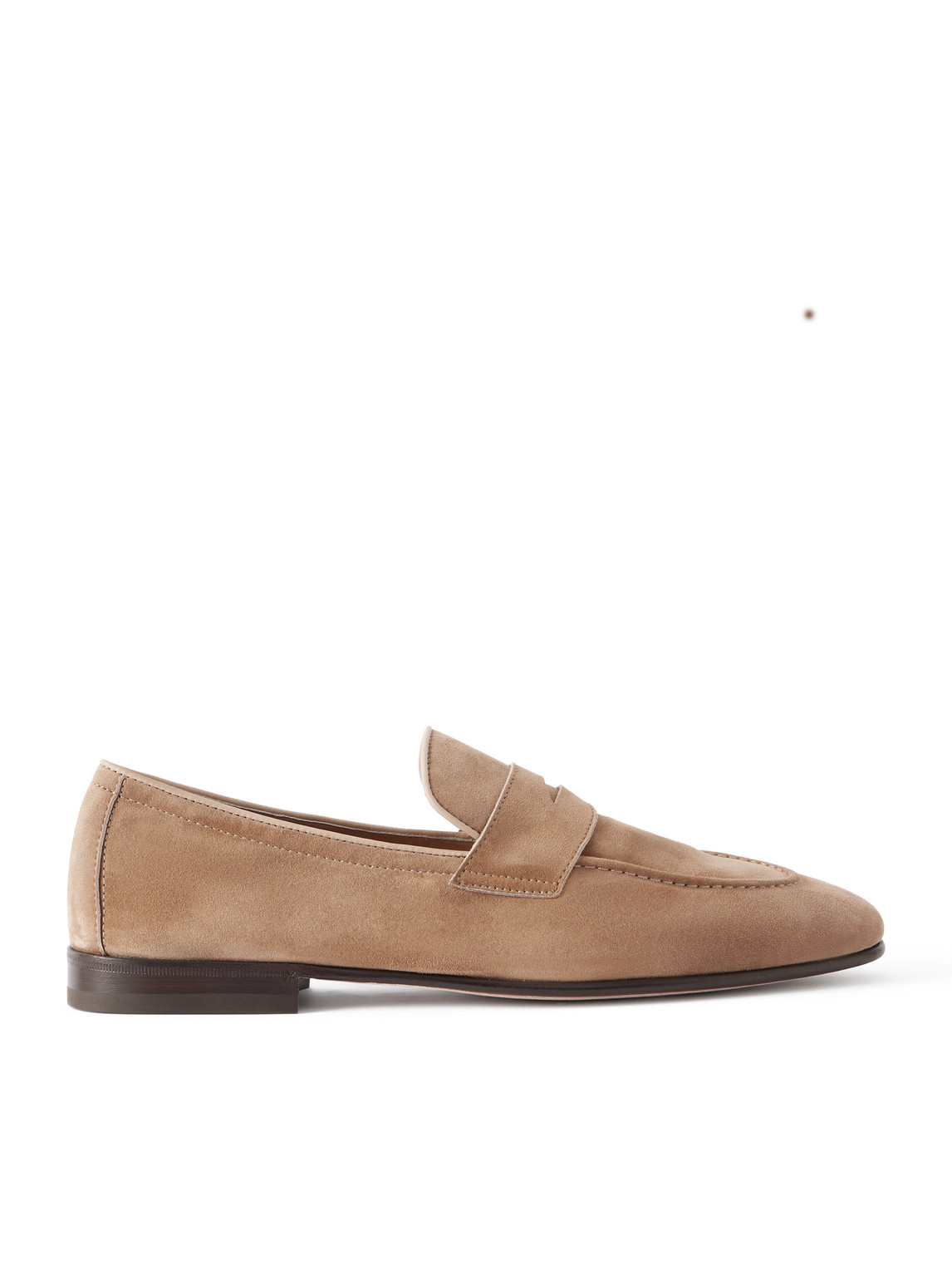 Brunello Cucinelli Suede Loafers In Brown