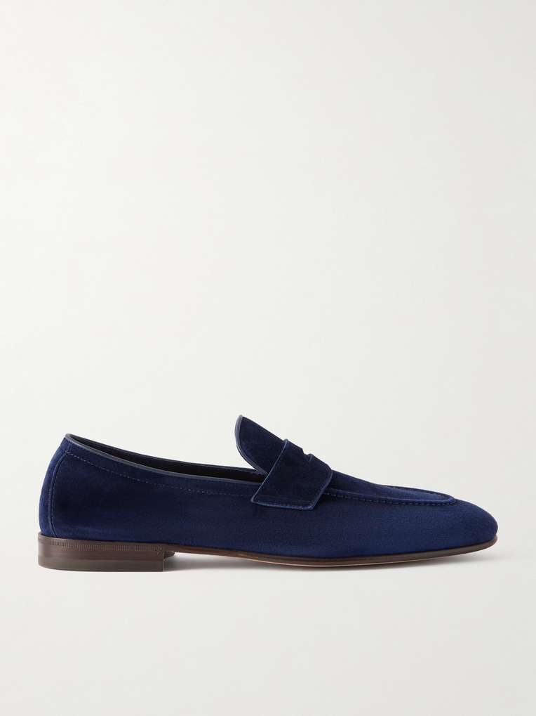 Brunello Cucinelli — Suede Penny Loafers