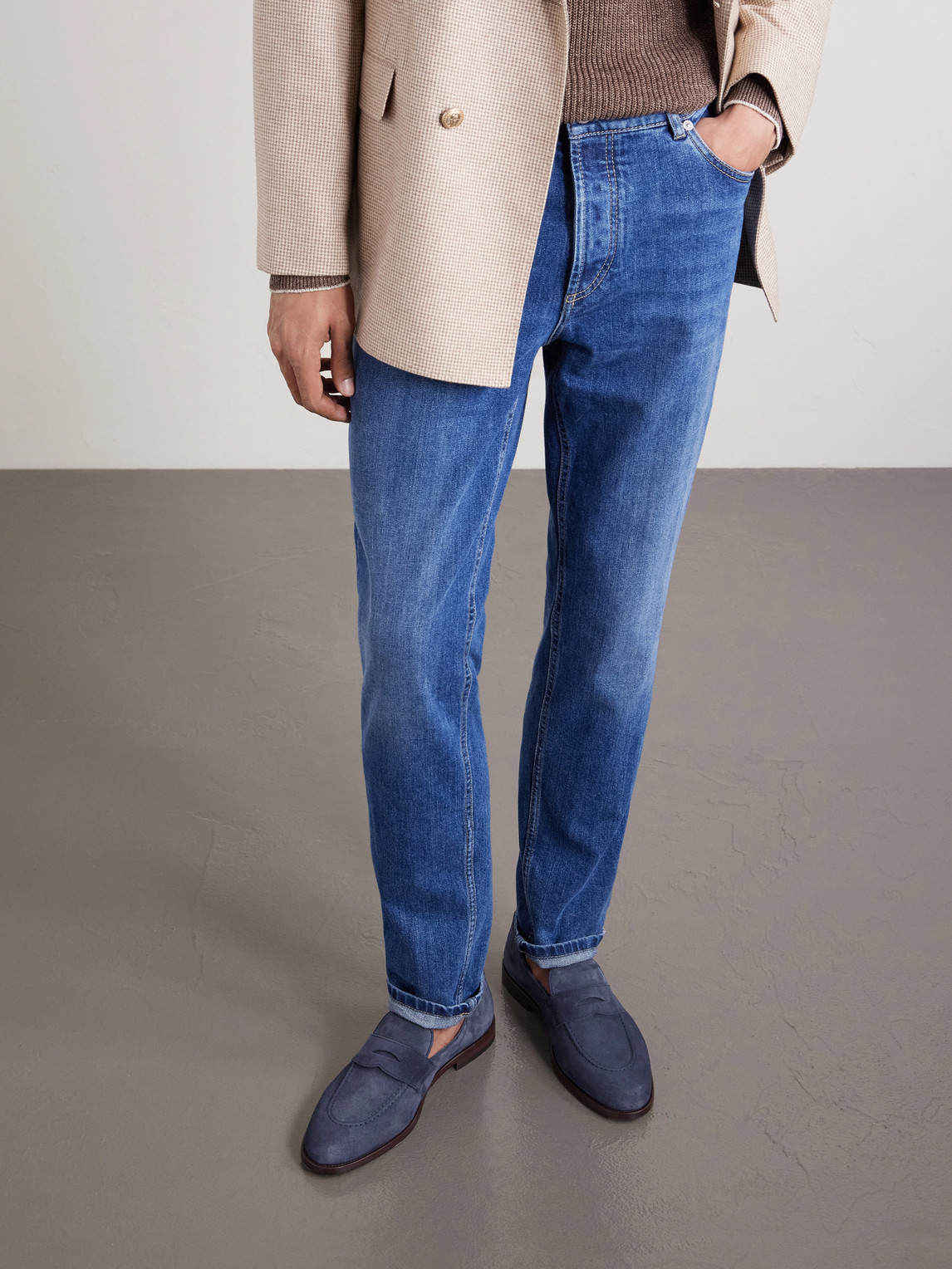 Flex Suede Penny Loafers