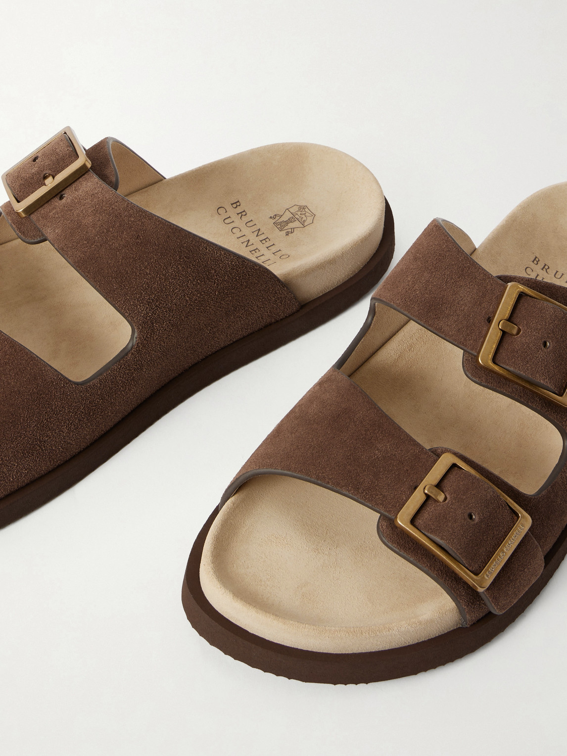  Brunello Cucinelli - Suede Sandals - Men - Brown - Eu 42 
