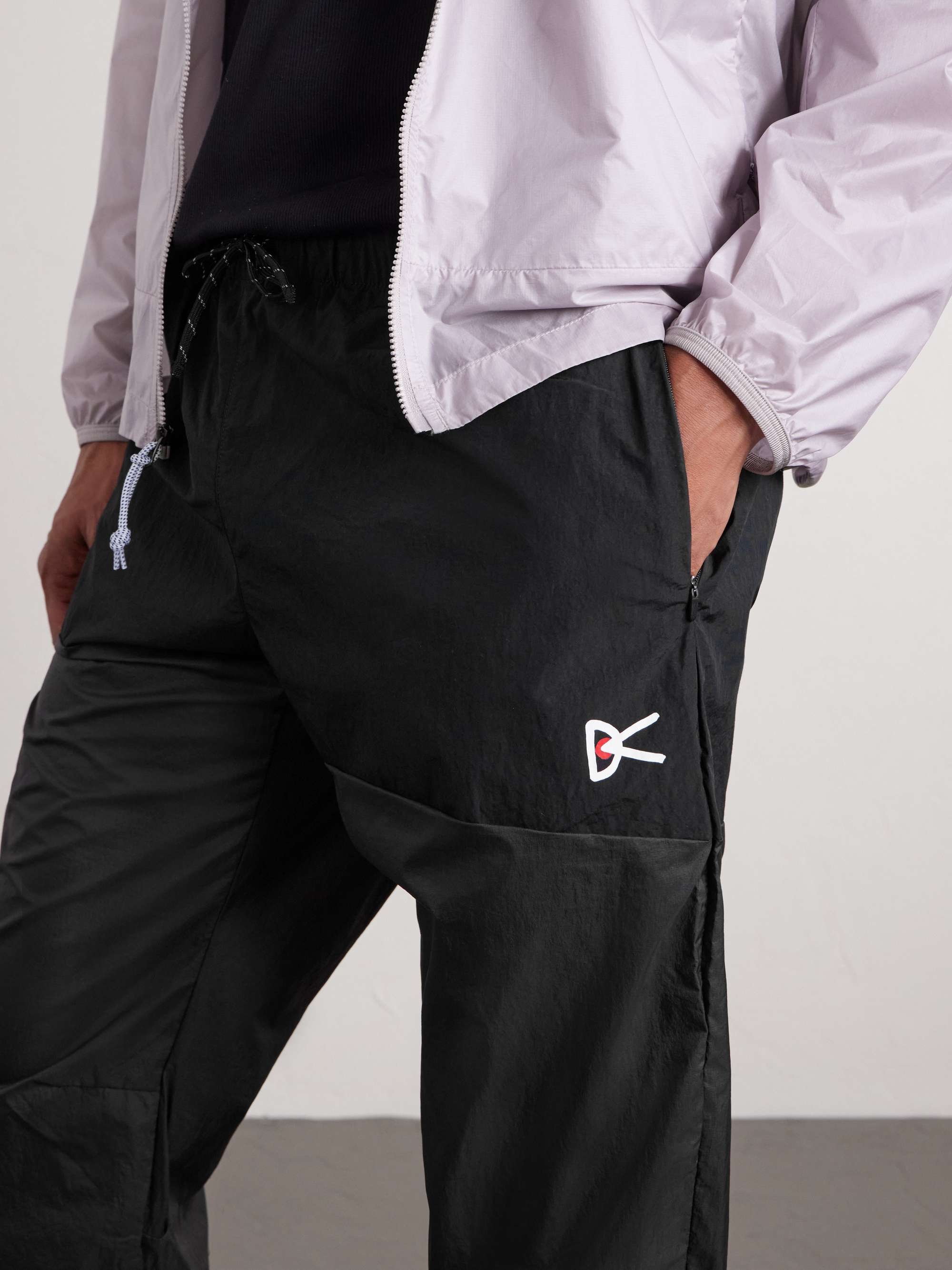 DISTRICT VISION Zanzie Tapered Logo-Print Stretch-Shell Track Pants