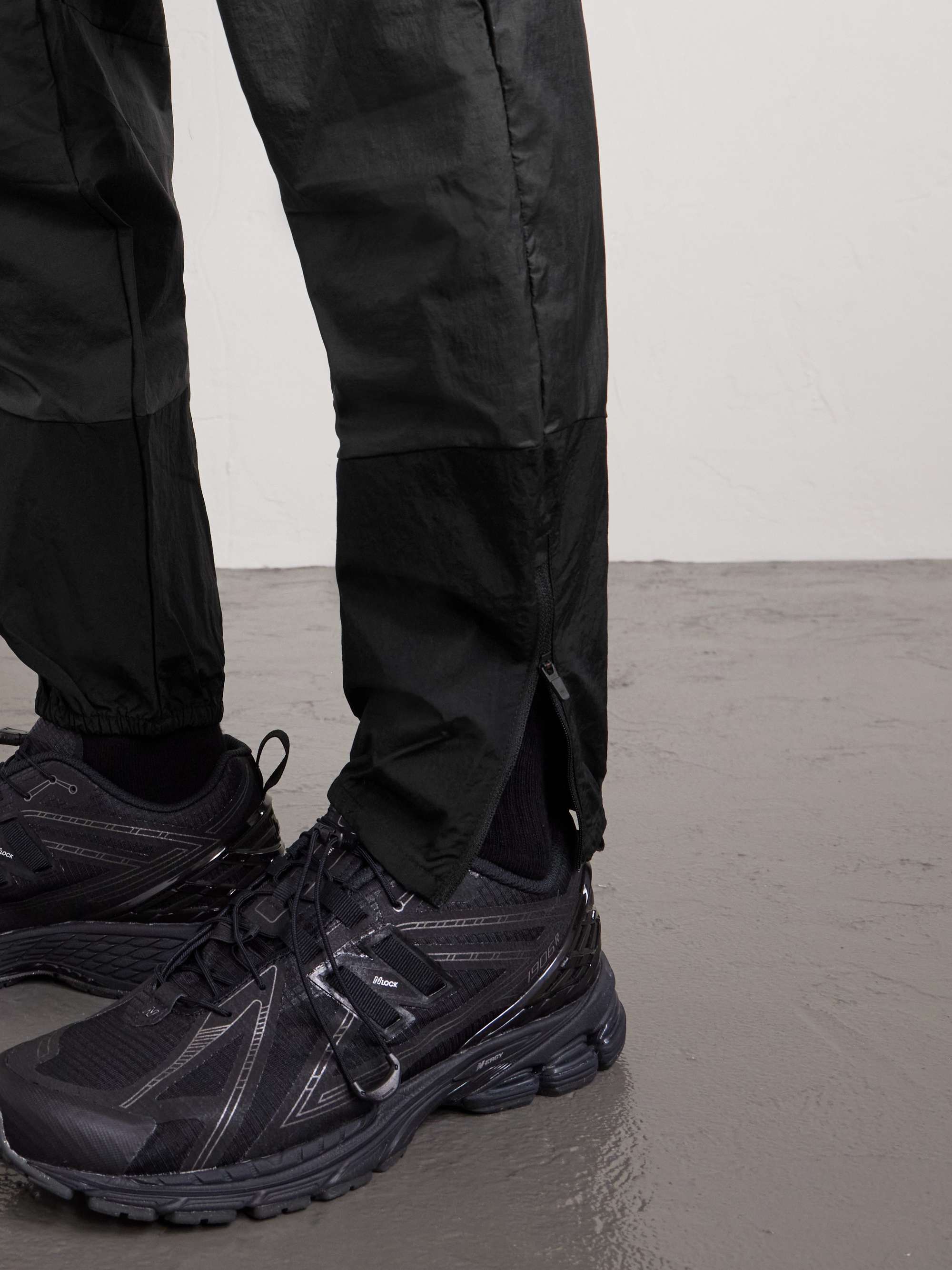 DISTRICT VISION Zanzie Tapered Logo-Print Stretch-Shell Track Pants