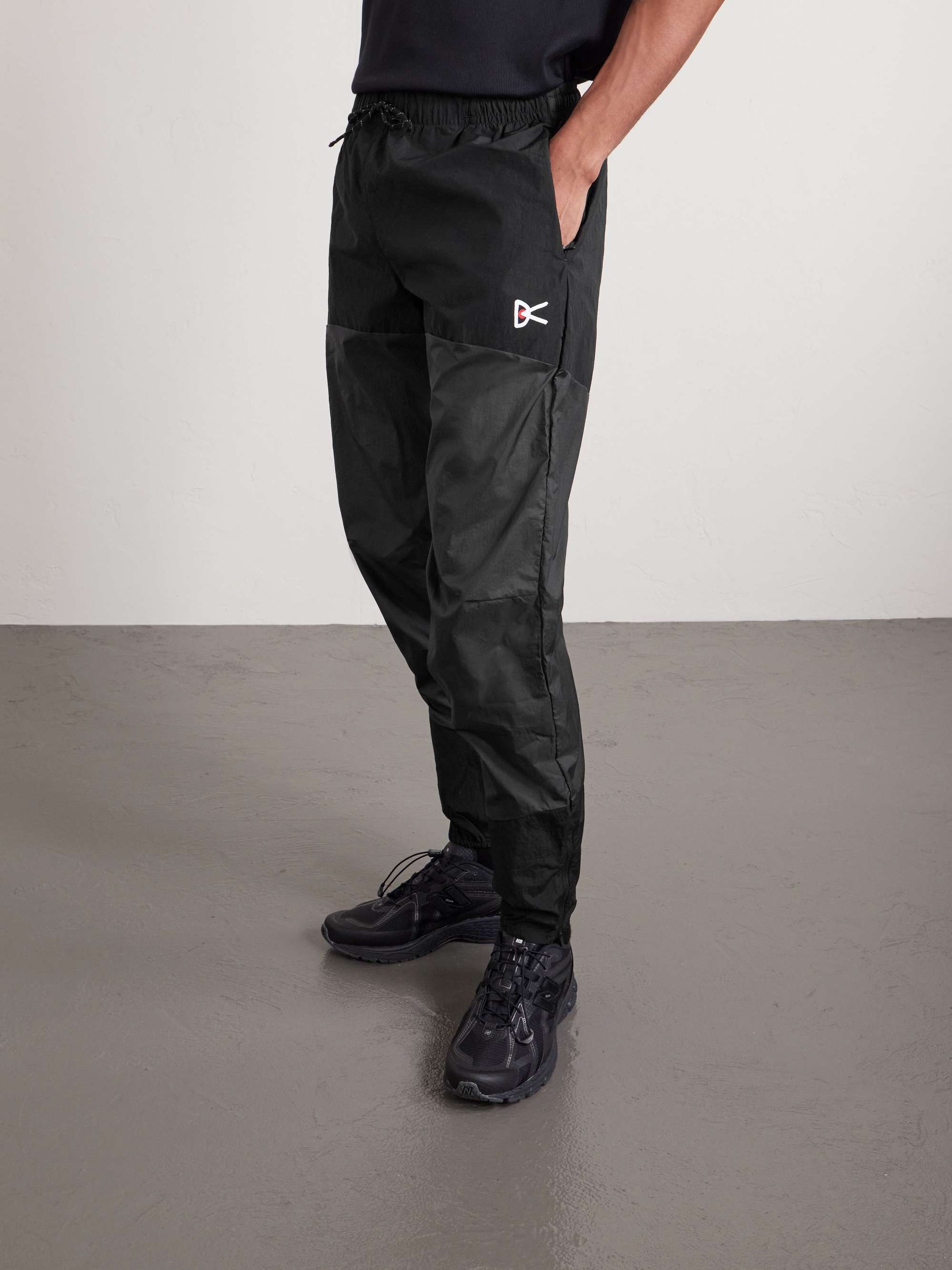DISTRICT VISION Zanzie Tapered Logo-Print Stretch-Shell Track Pants