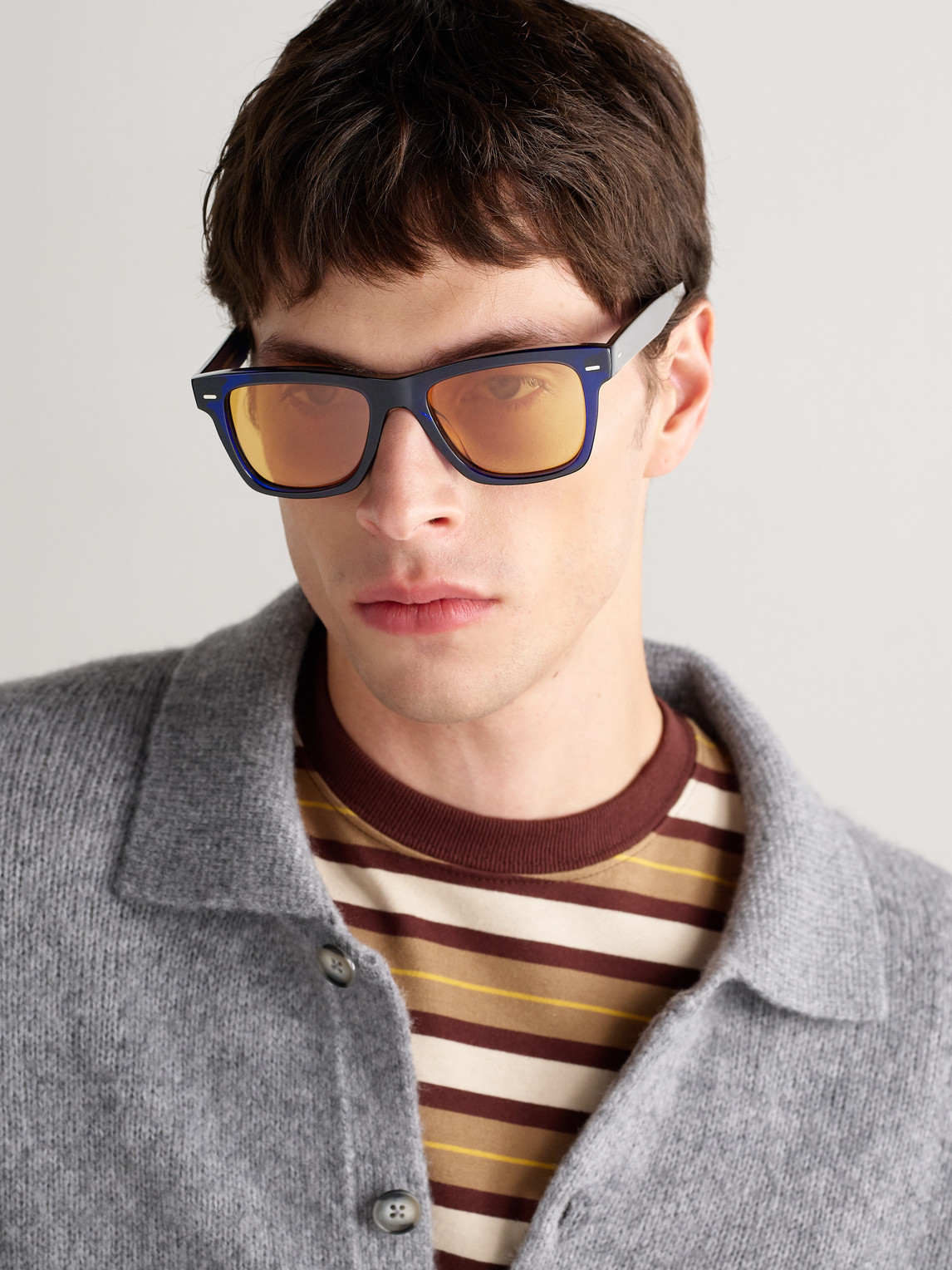 Oliver Peoples Oliver Sun Square-frame Acetate Sunglasses In Blue